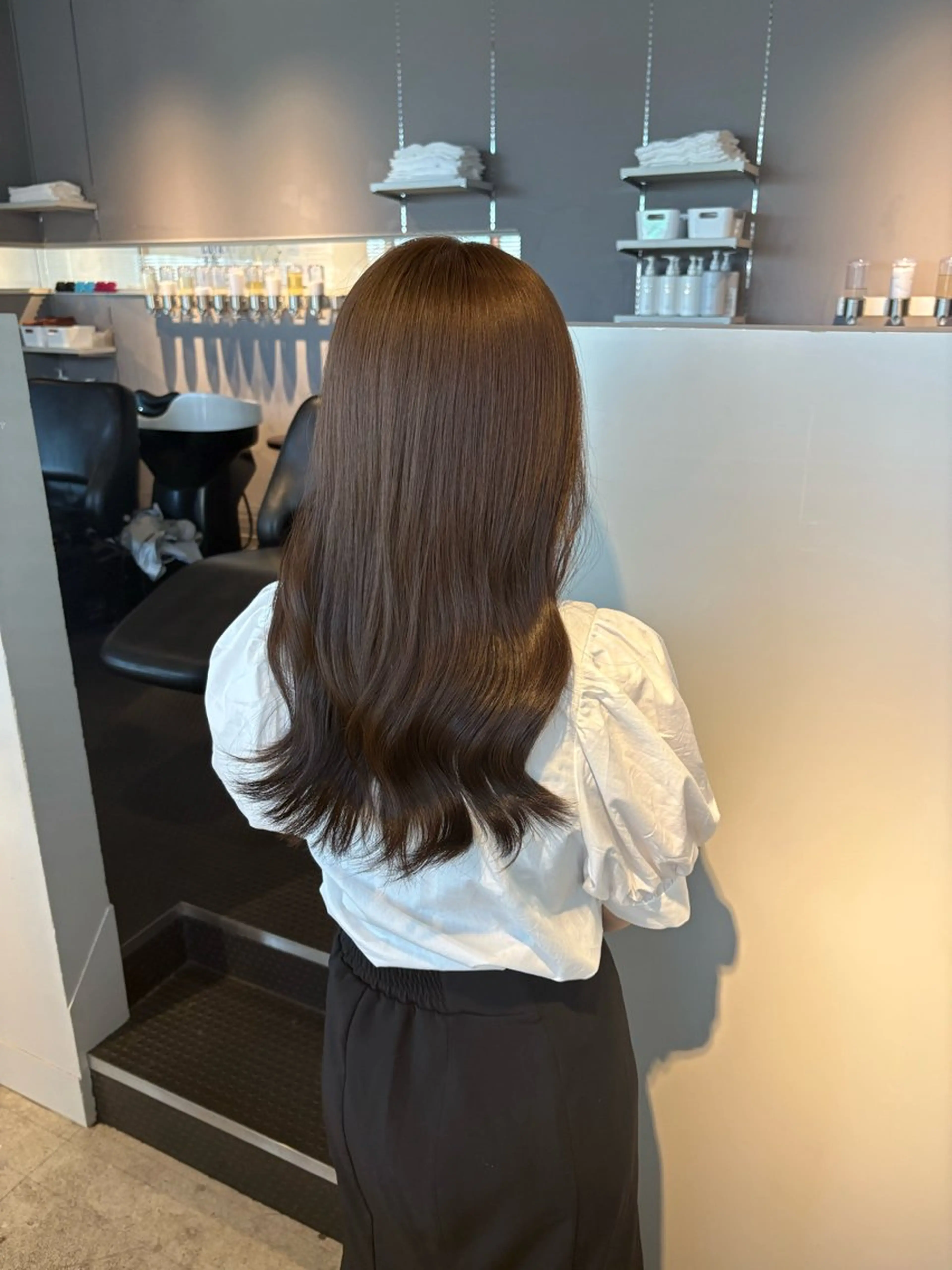 ロング カラー 黒髪 枚方/ブリーチモデル /パーマモデル募集のヘアスタイル