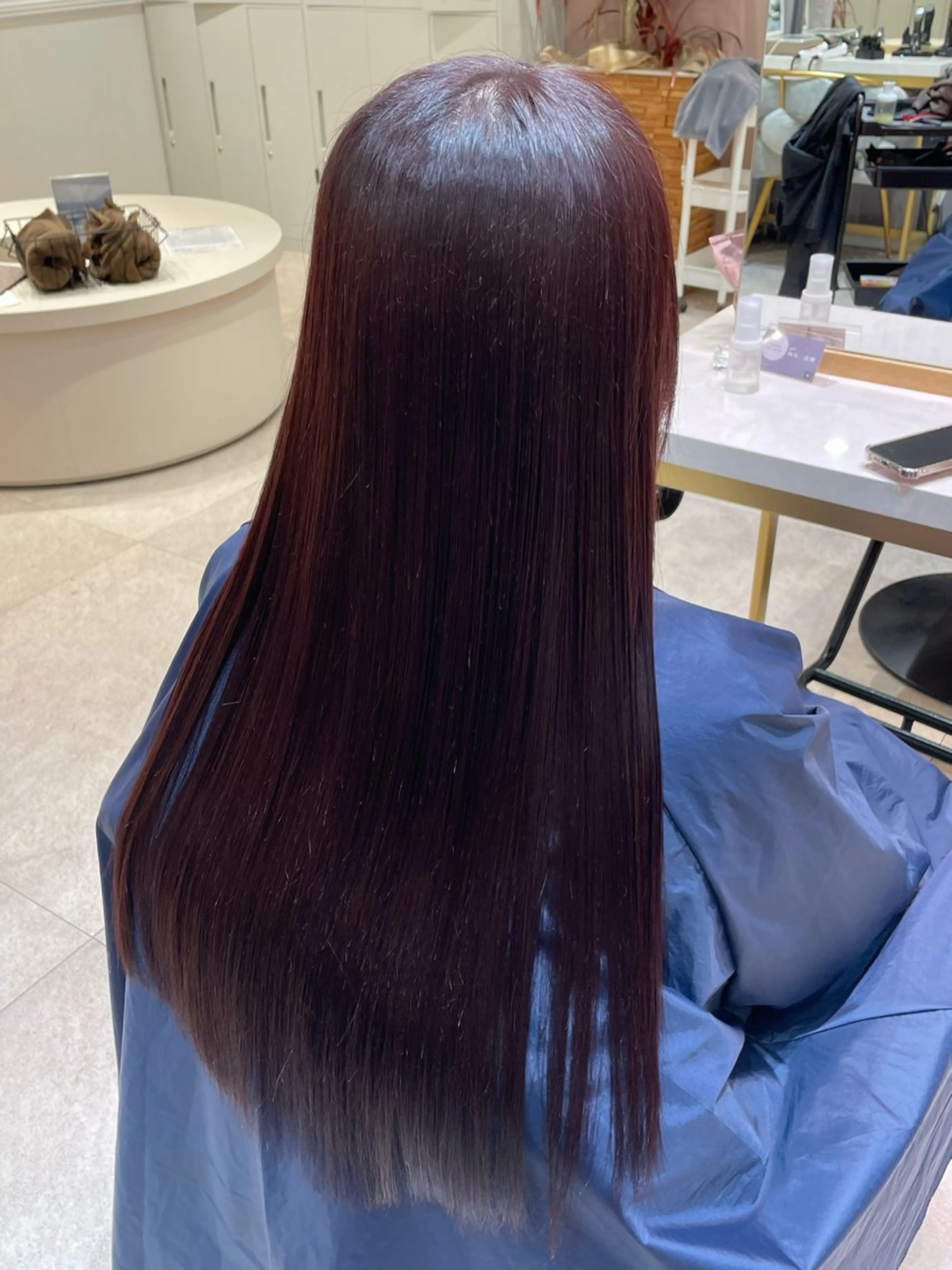 ロング カラー ブラウンカラー 縮毛矯正 トリートメント 髪質改善 BlancHairのヘアスタイル