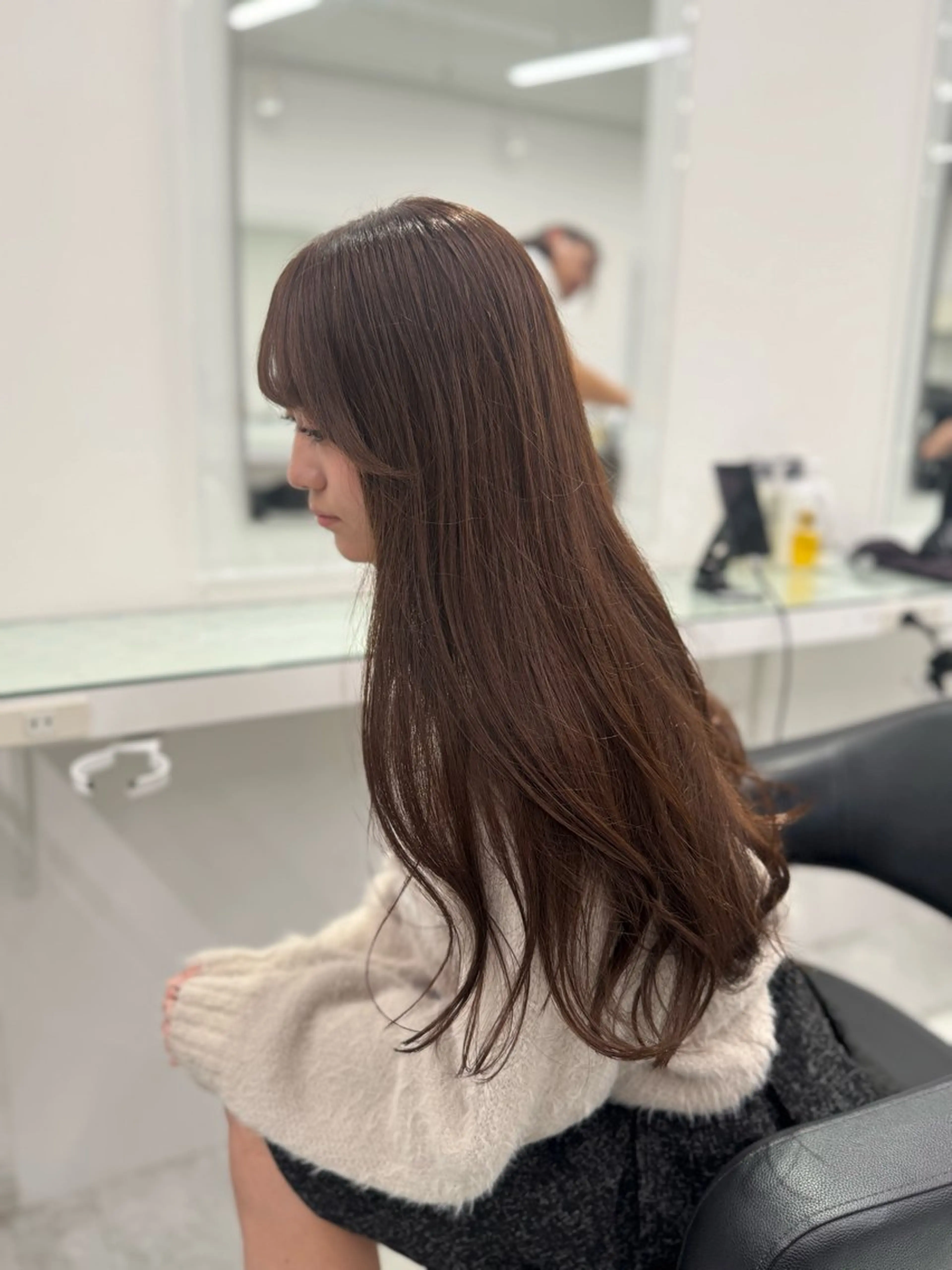 ロング カラー ヘアカラー ヘアセット 韓国トレンドカット カラー🤍しゅうじのヘアスタイル