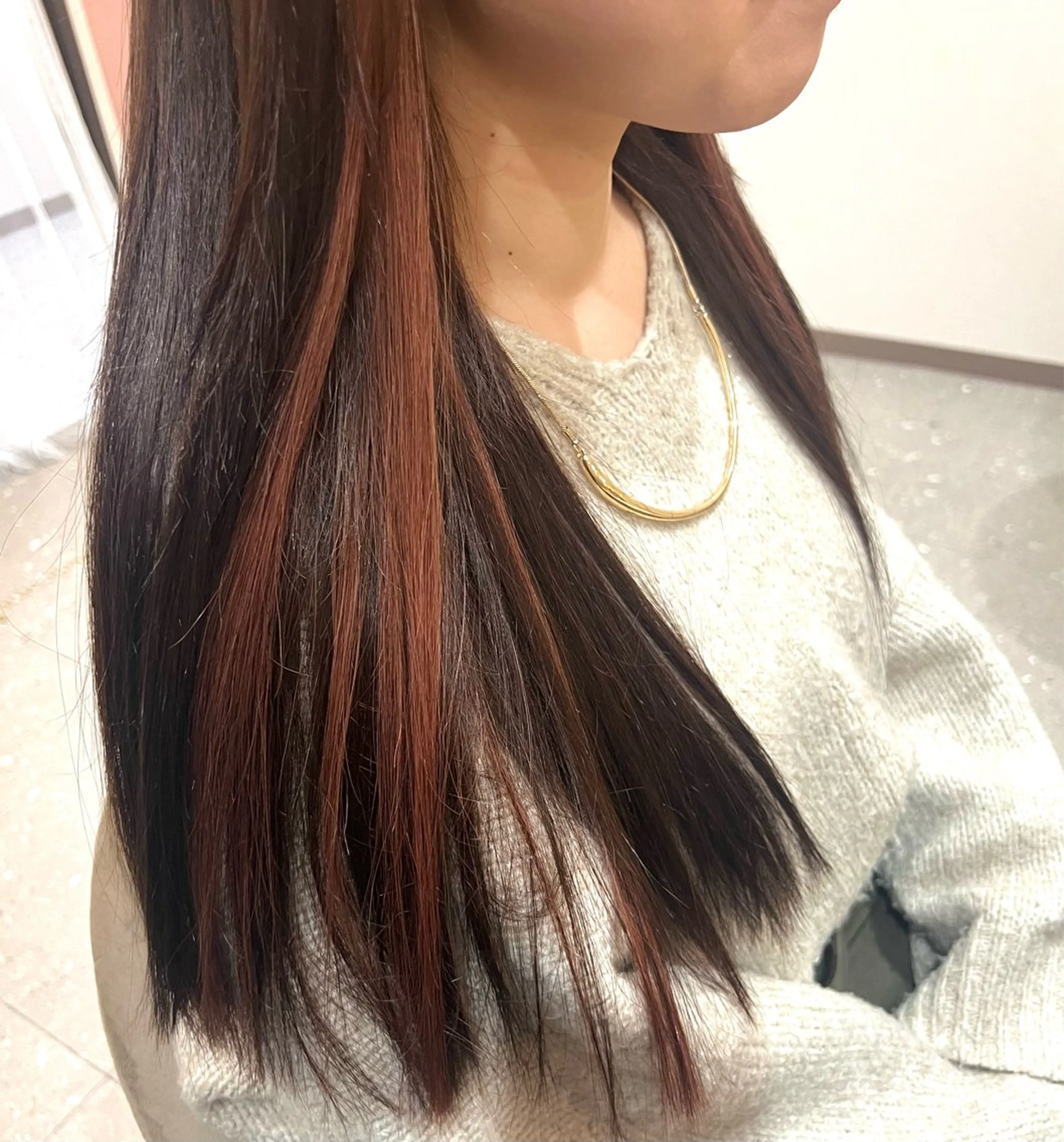 インナーカラー💎最高級シールエクステ10本の写真