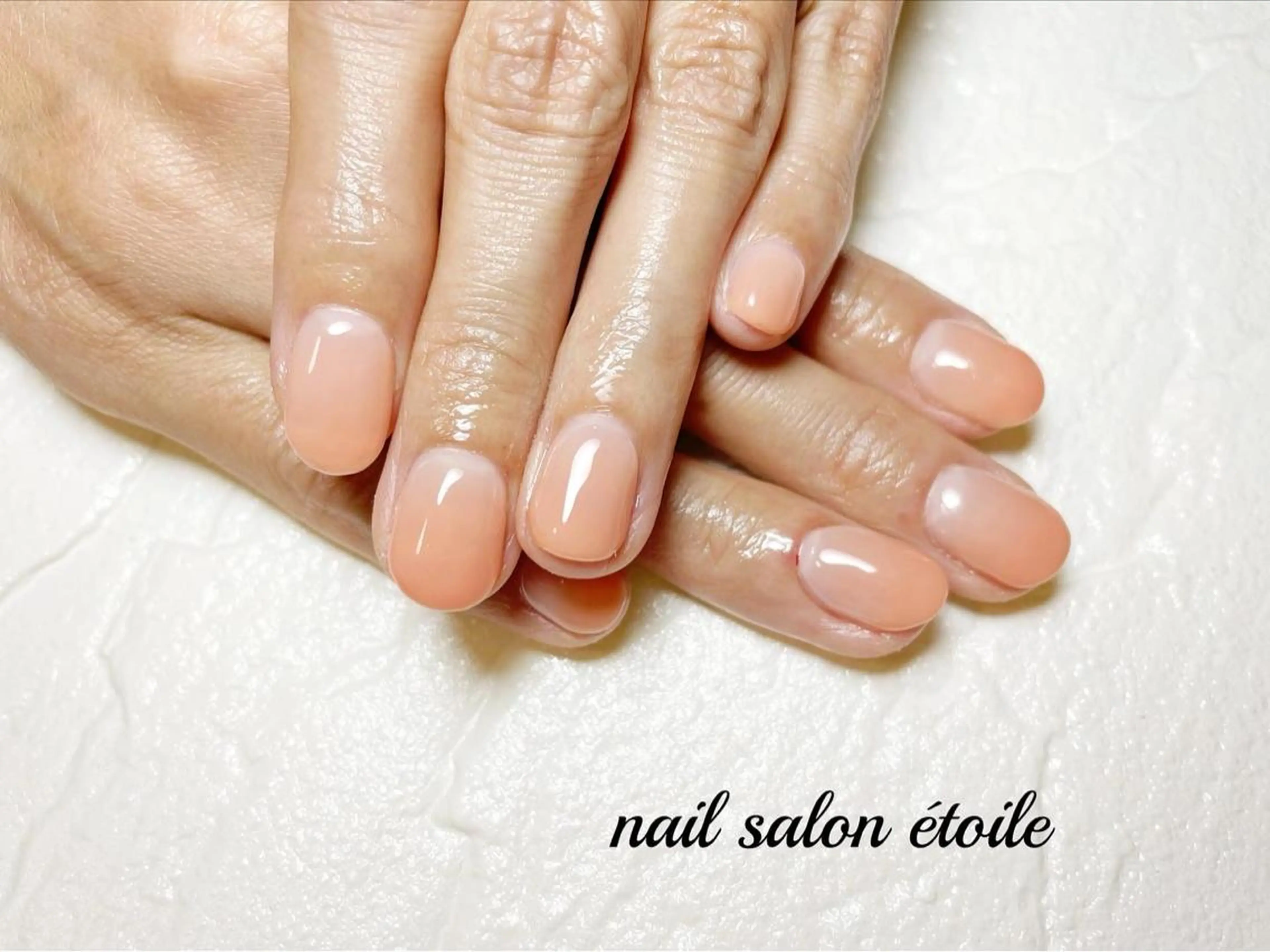 ネイル アートネイル ジェルネイル グラデーション オフィスネイル オレンジ ハンドネイル nail salon étoileのネイルデザイン