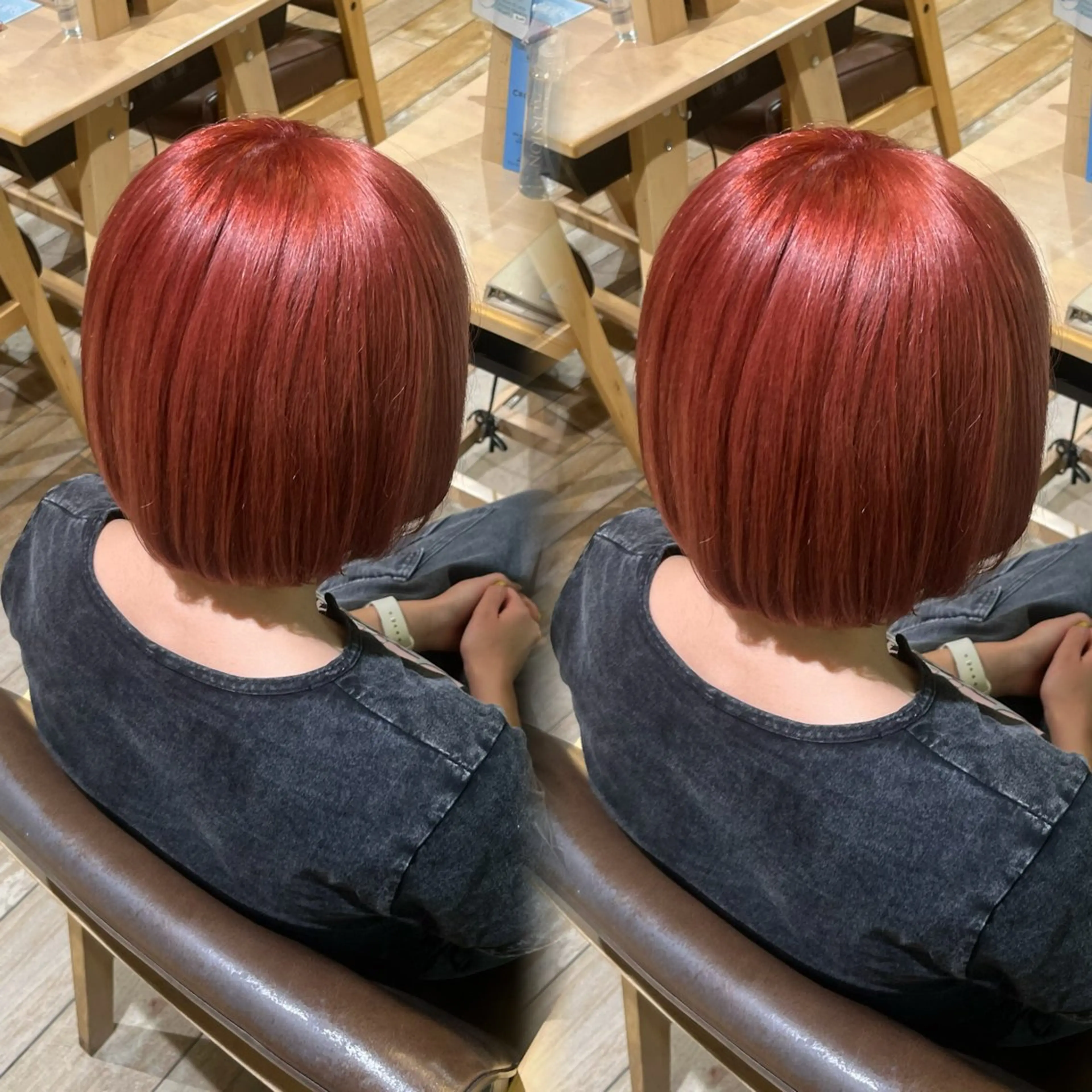 ミディアム カラー 田村 汐織のヘアスタイル