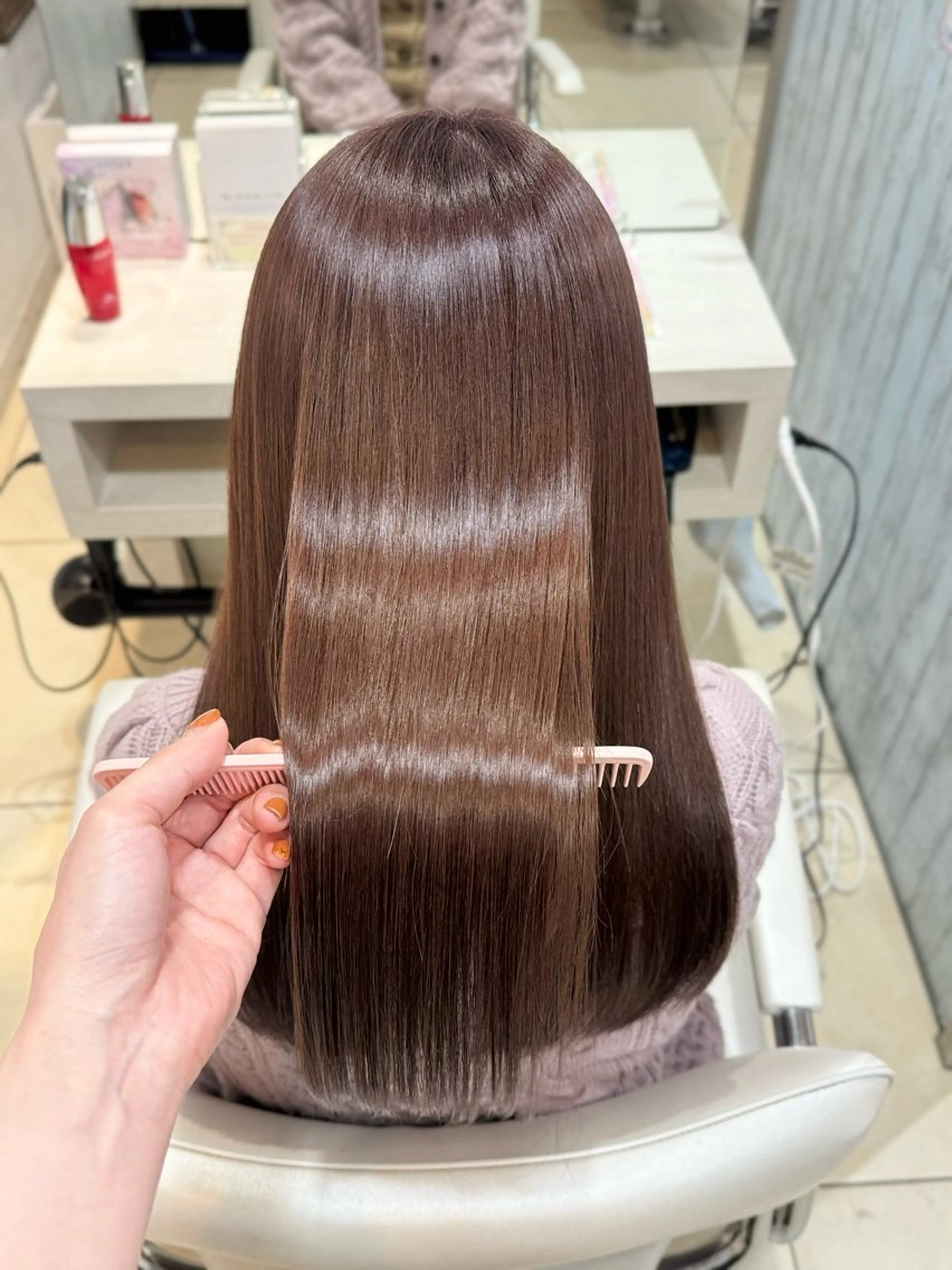 ロング ヘアカラー トリートメント 【髪質改善カラー】 あむ·. ⟡ 🖤のヘアスタイル