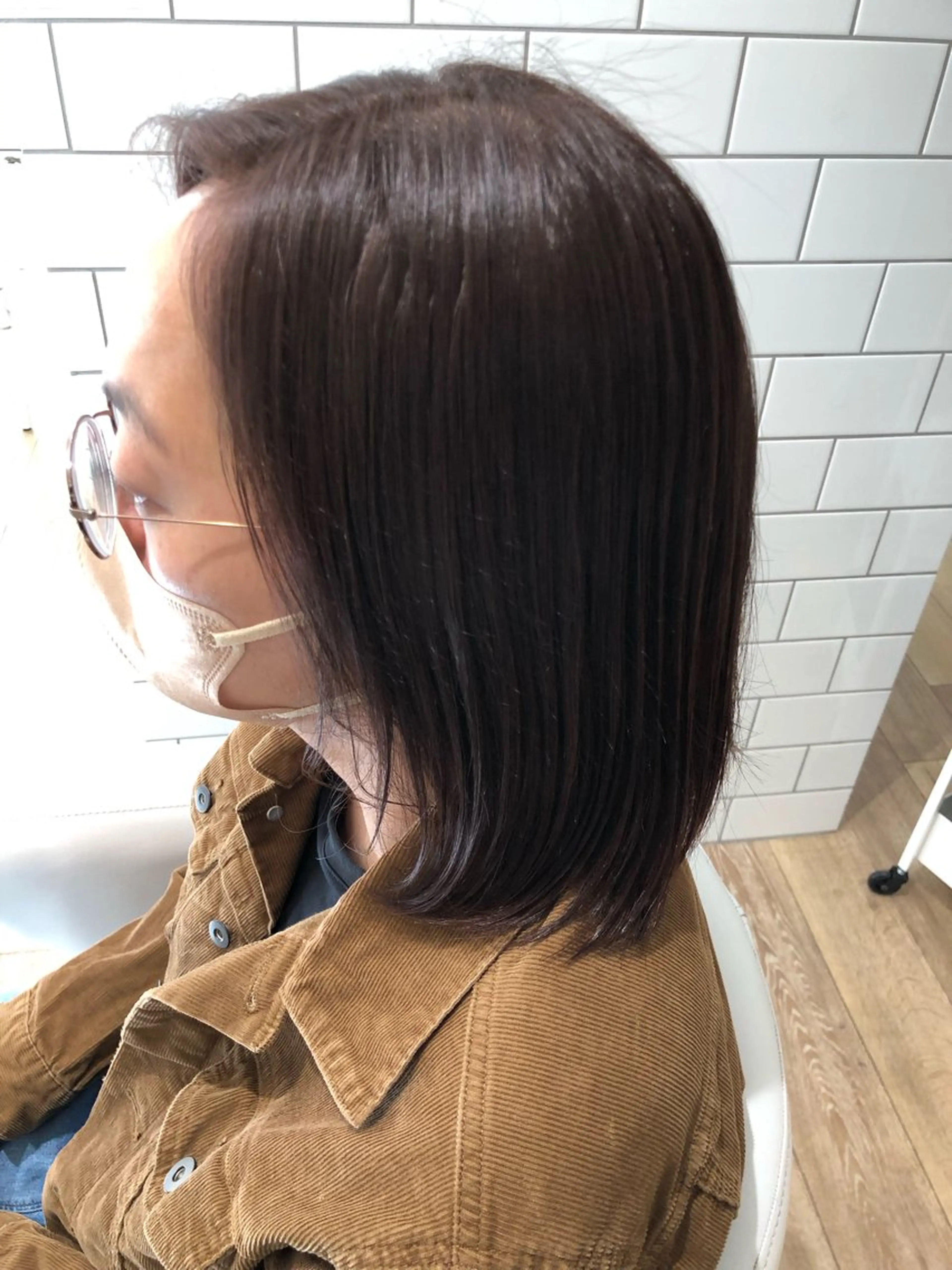 ミディアム カラー ピンクカラー 【大人髪】men's パーマ/潤艶髪のヘアスタイル