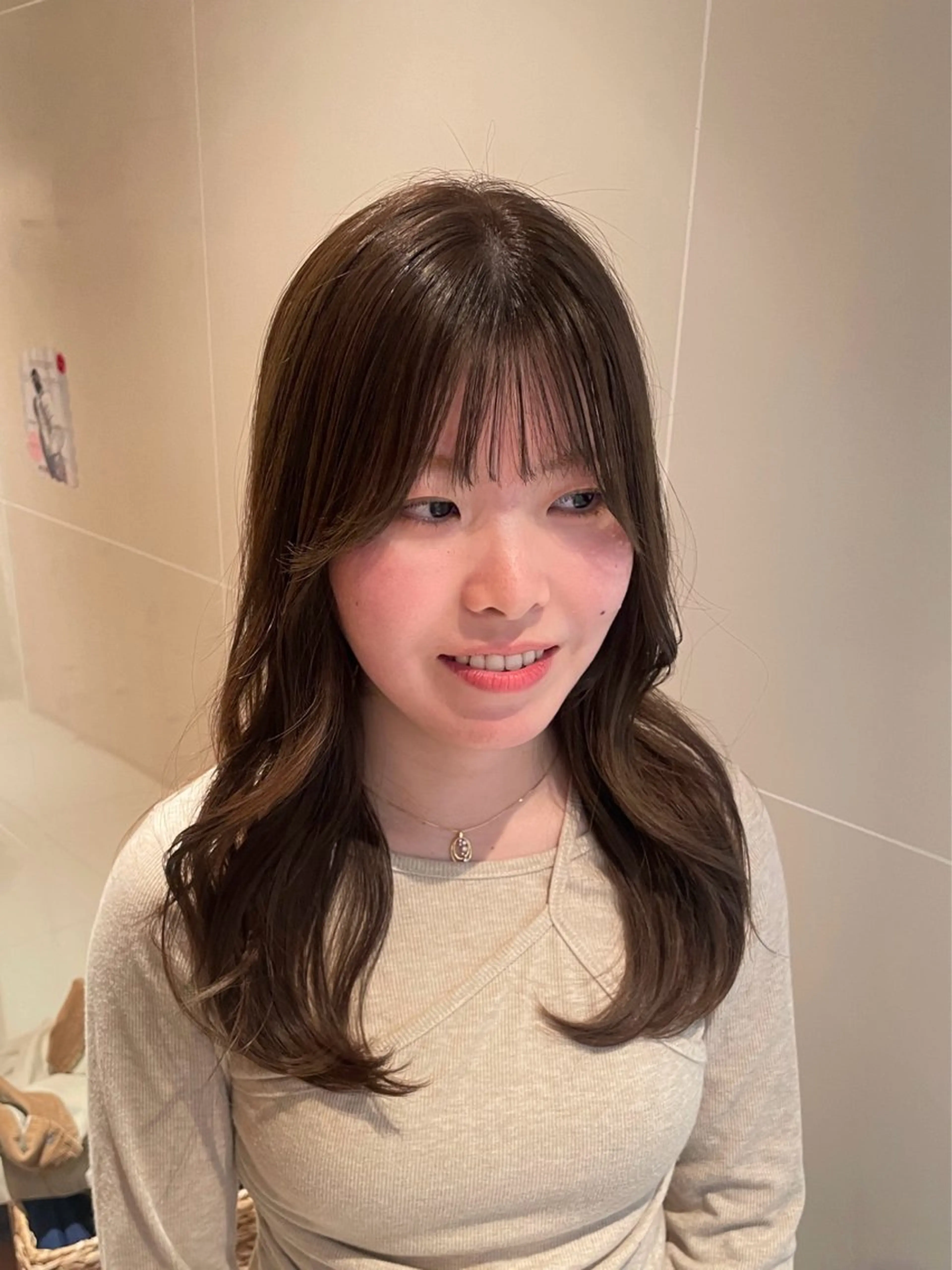 セミロング カラー 透明感カラー トリートメント カット ヘアカラー トリートメント 縮毛矯正/レイヤー 🌙児玉光瑠のヘアスタイル