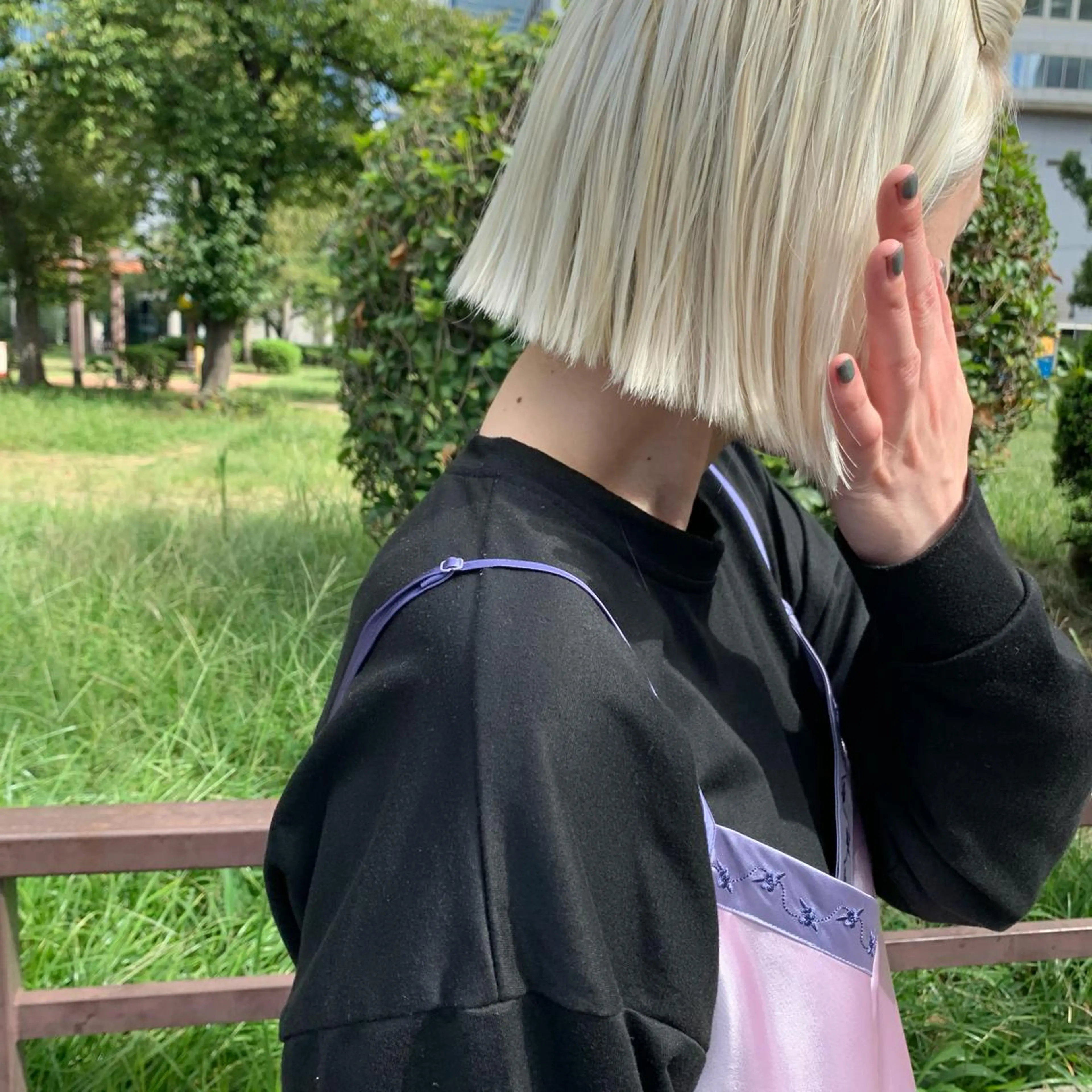 ミディアム カラー ブリーチ カット ヘアカラー トリートメント tatsumi/ボブ ウルフ/レイヤーのヘアスタイル