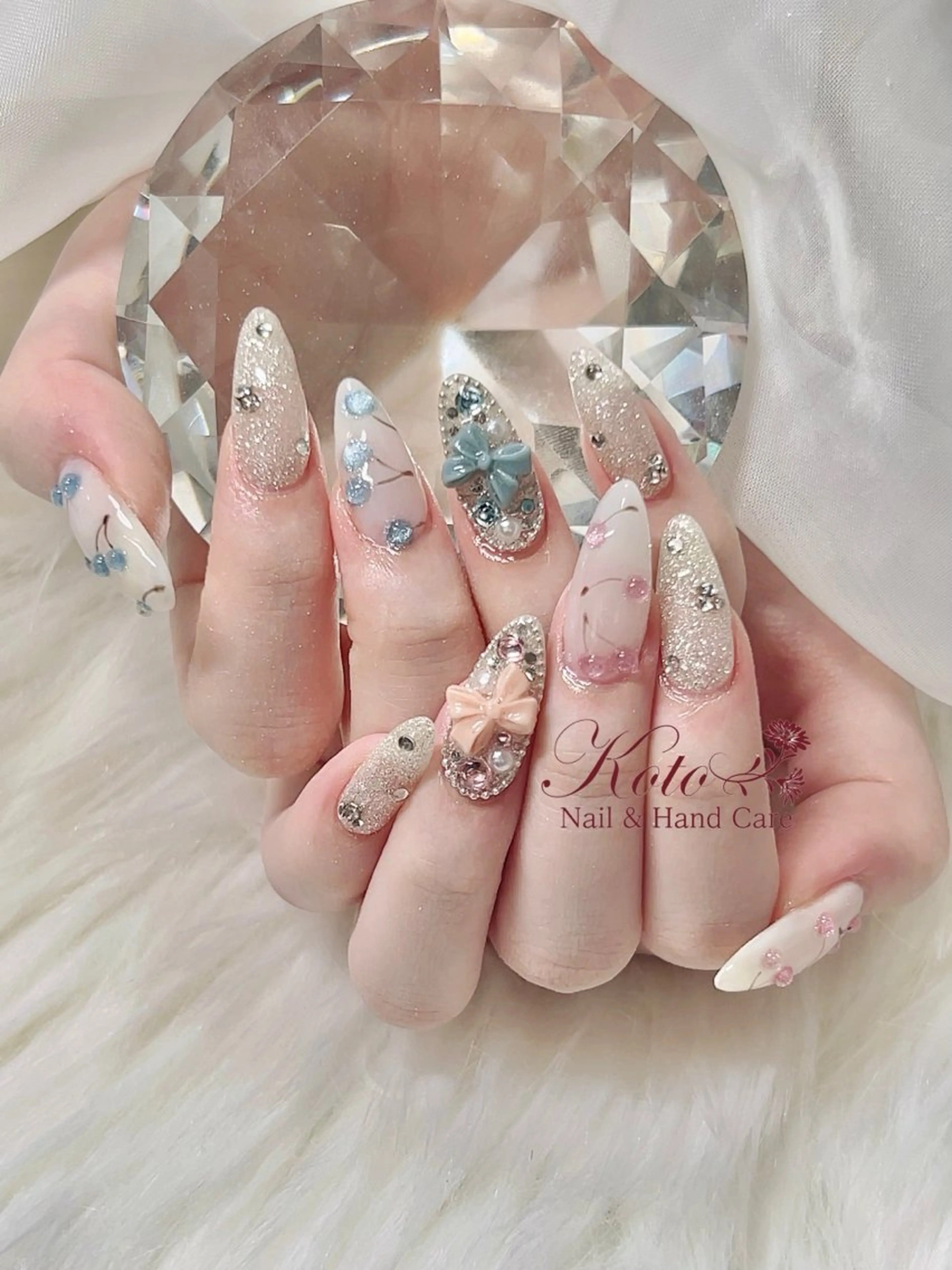 ネイル 長さ出し ジェルネイル 持ち込み ニュアンスネイル 赤色 ハンドネイル Nail Salon KOTOのネイルデザイン