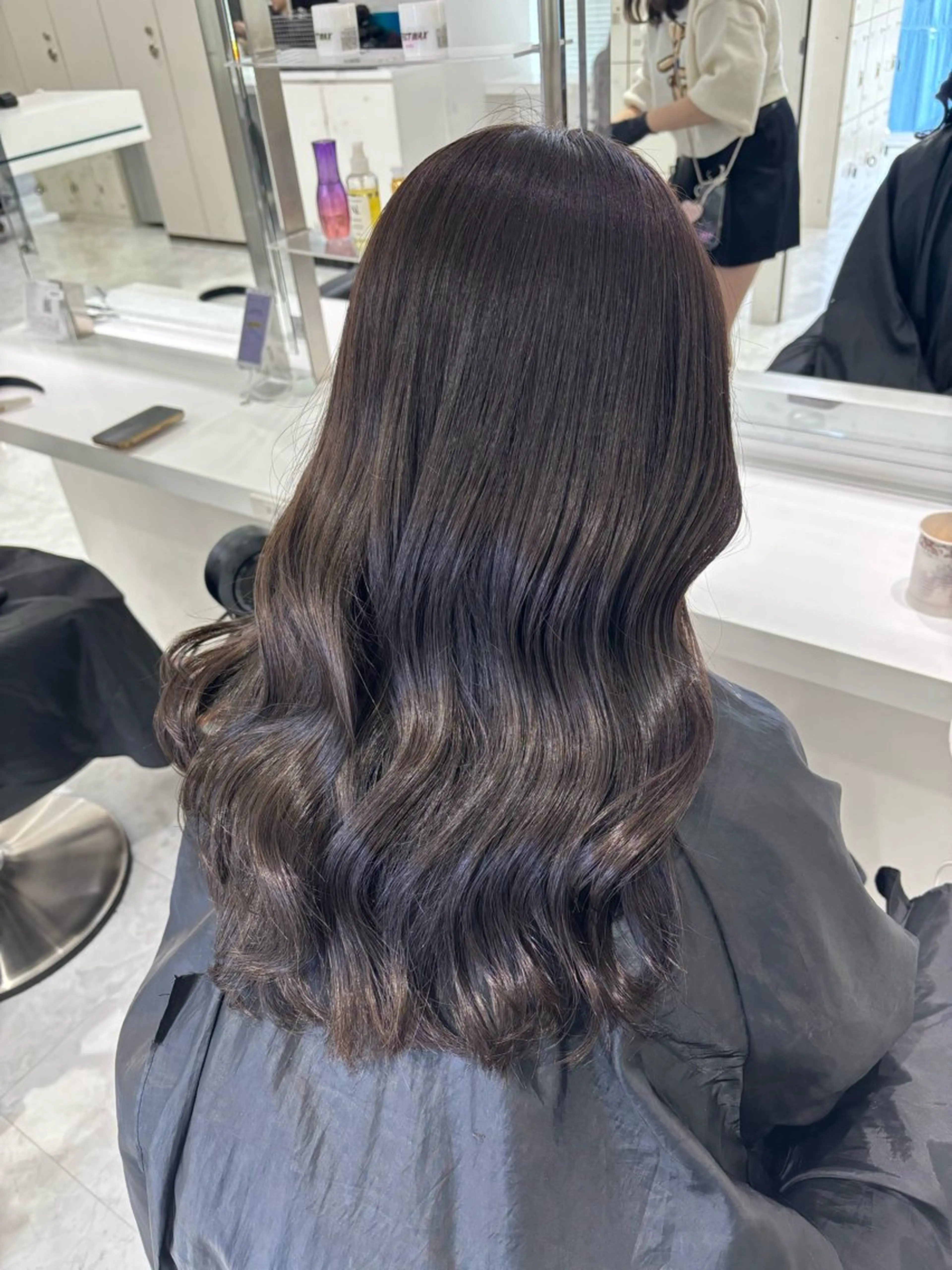 ロング カラー 黒髪 ブラウンカラー 卒業式のヘアスタイル 🤍レイヤー/顔周り /hirari🤍のヘアスタイル