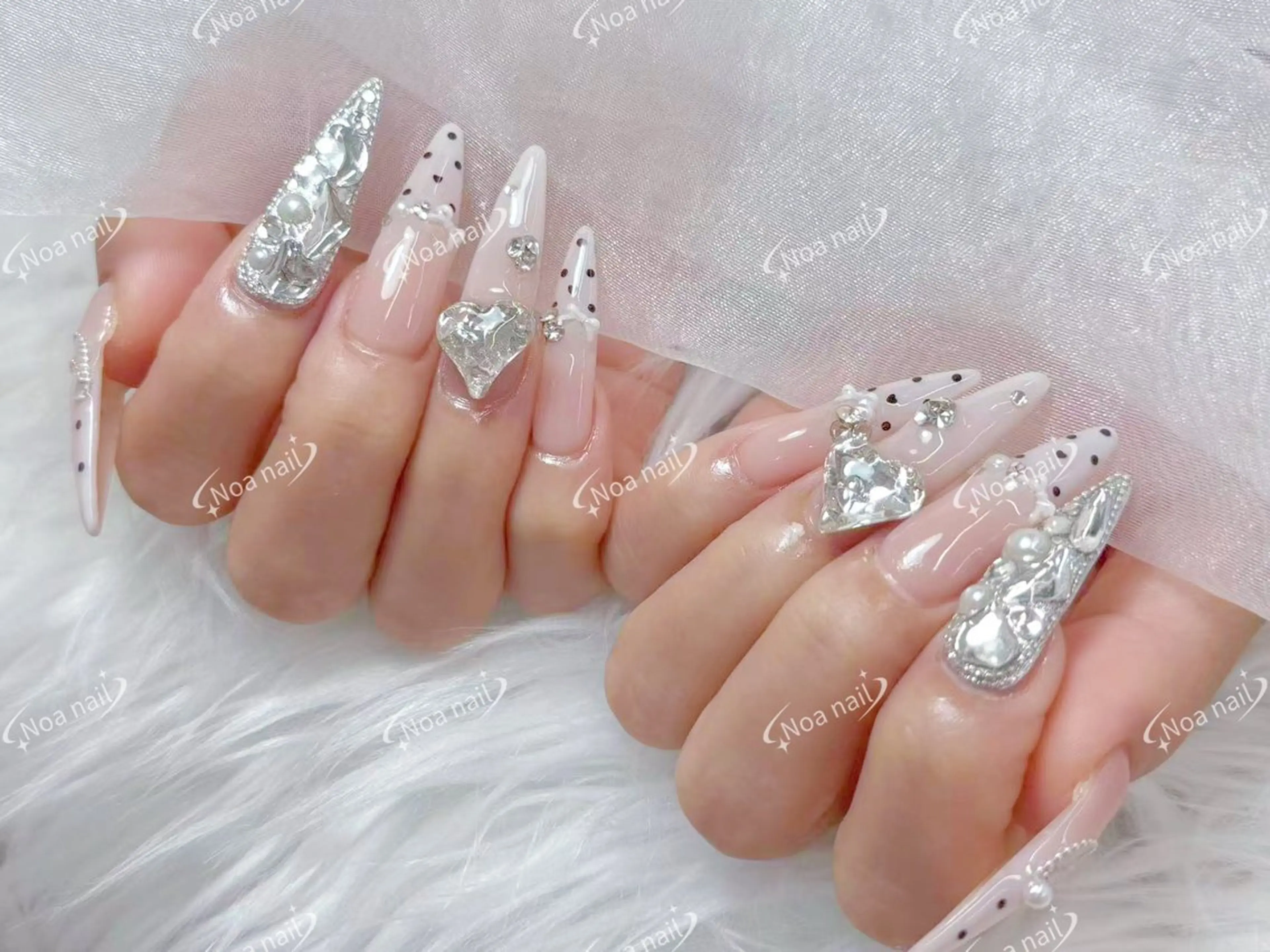 ロング ハンドネイル Noa Nail みつきのネイルデザイン
