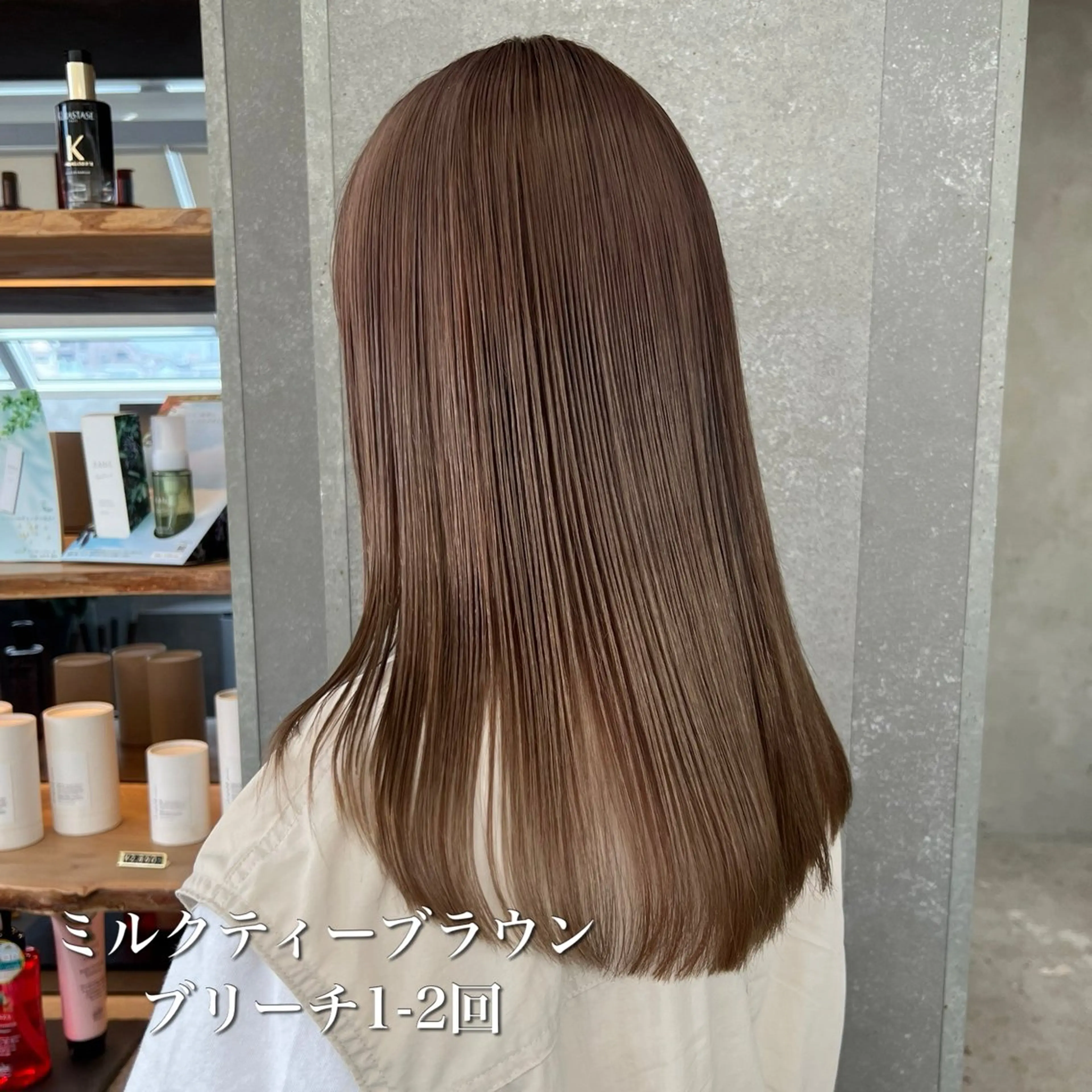 ロング カラー ブリーチ ブラウンカラー ダブルカラー カット ヘアカラー トリートメント ブリーチ特化 梅田本多翔のヘアスタイル