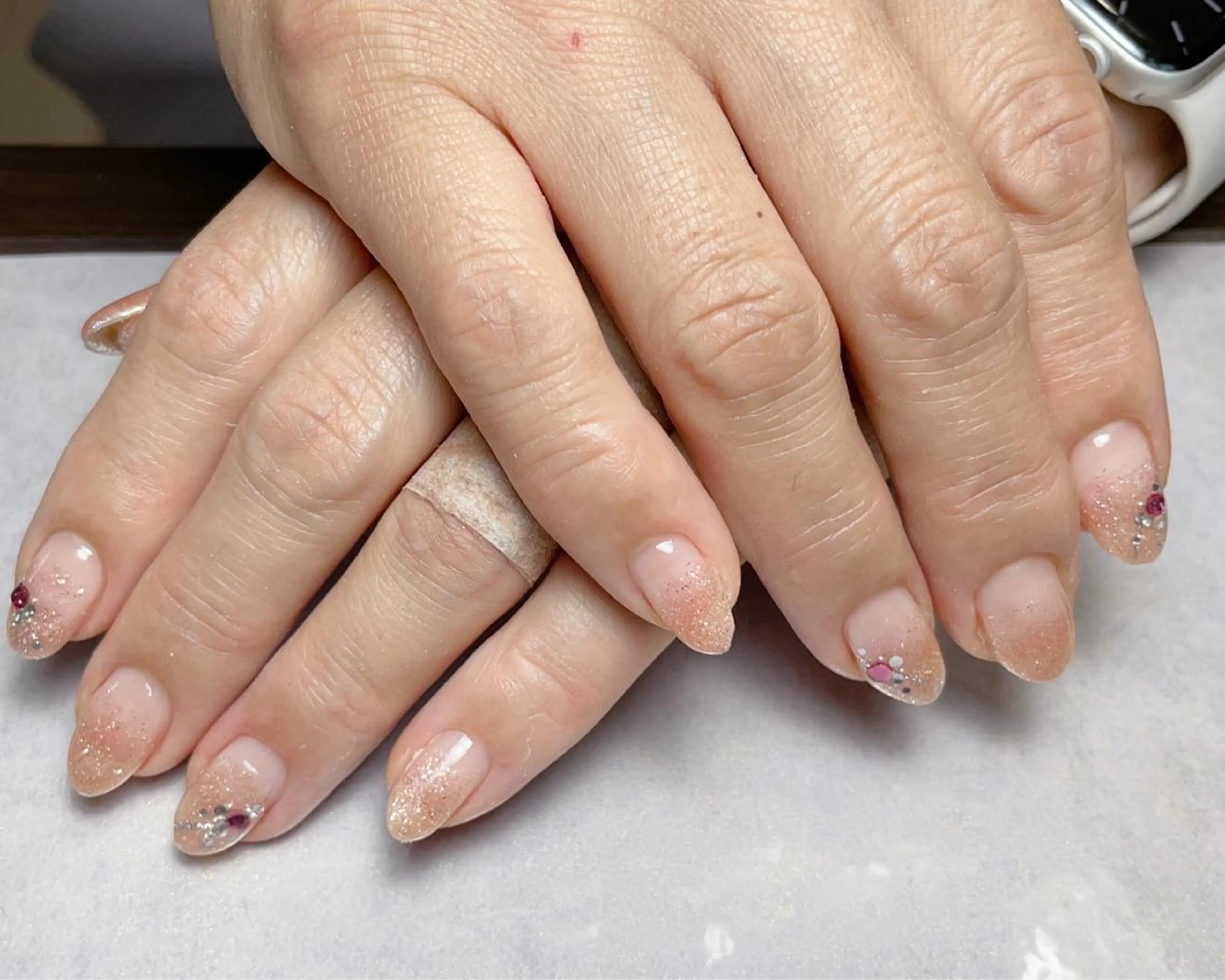 ネイル キラキラネイル ラメ(グリッター) ストーンネイル BLANC.nail yuuのネイルデザイン