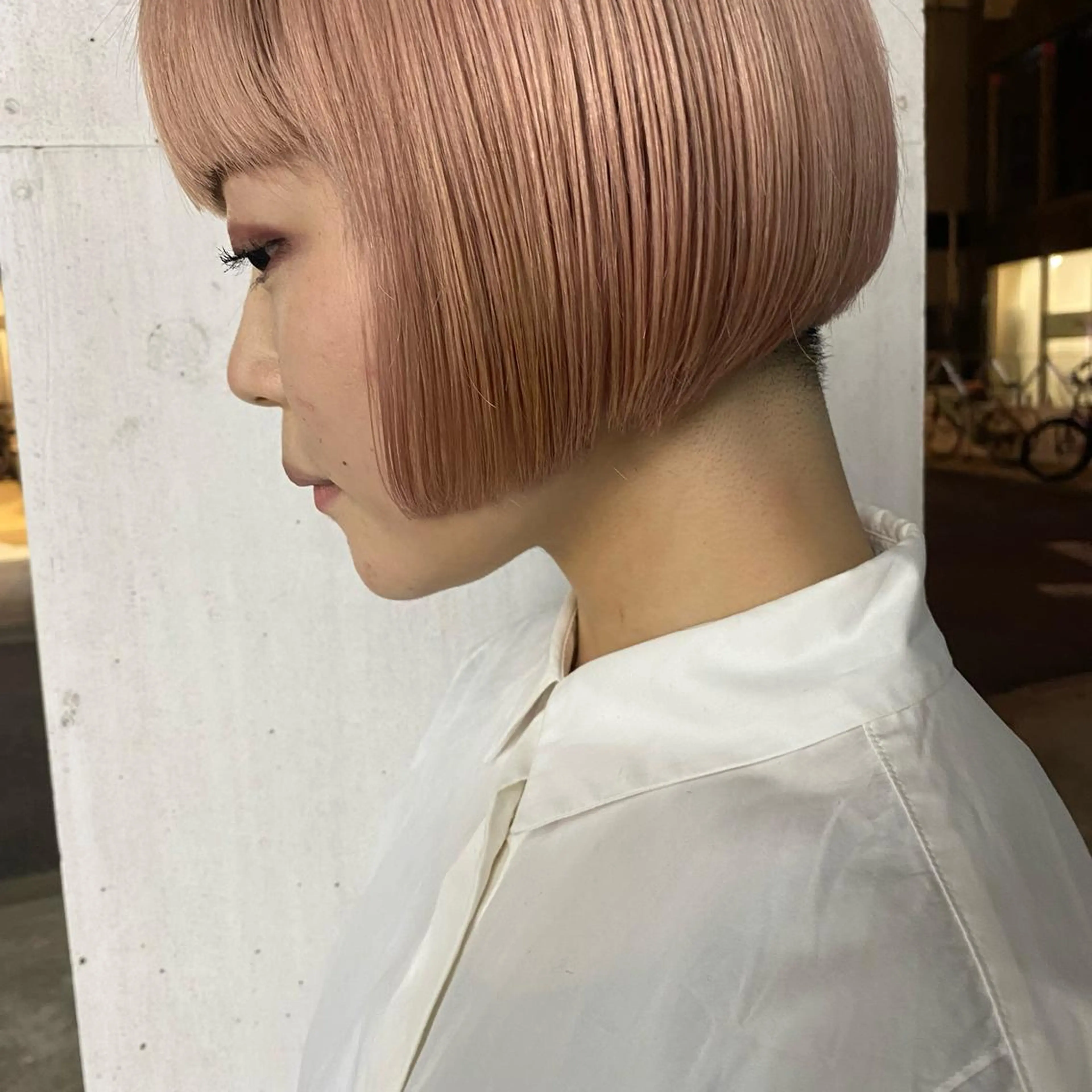 ショート カラー センターパート/ 暖色カラーayuのヘアスタイル