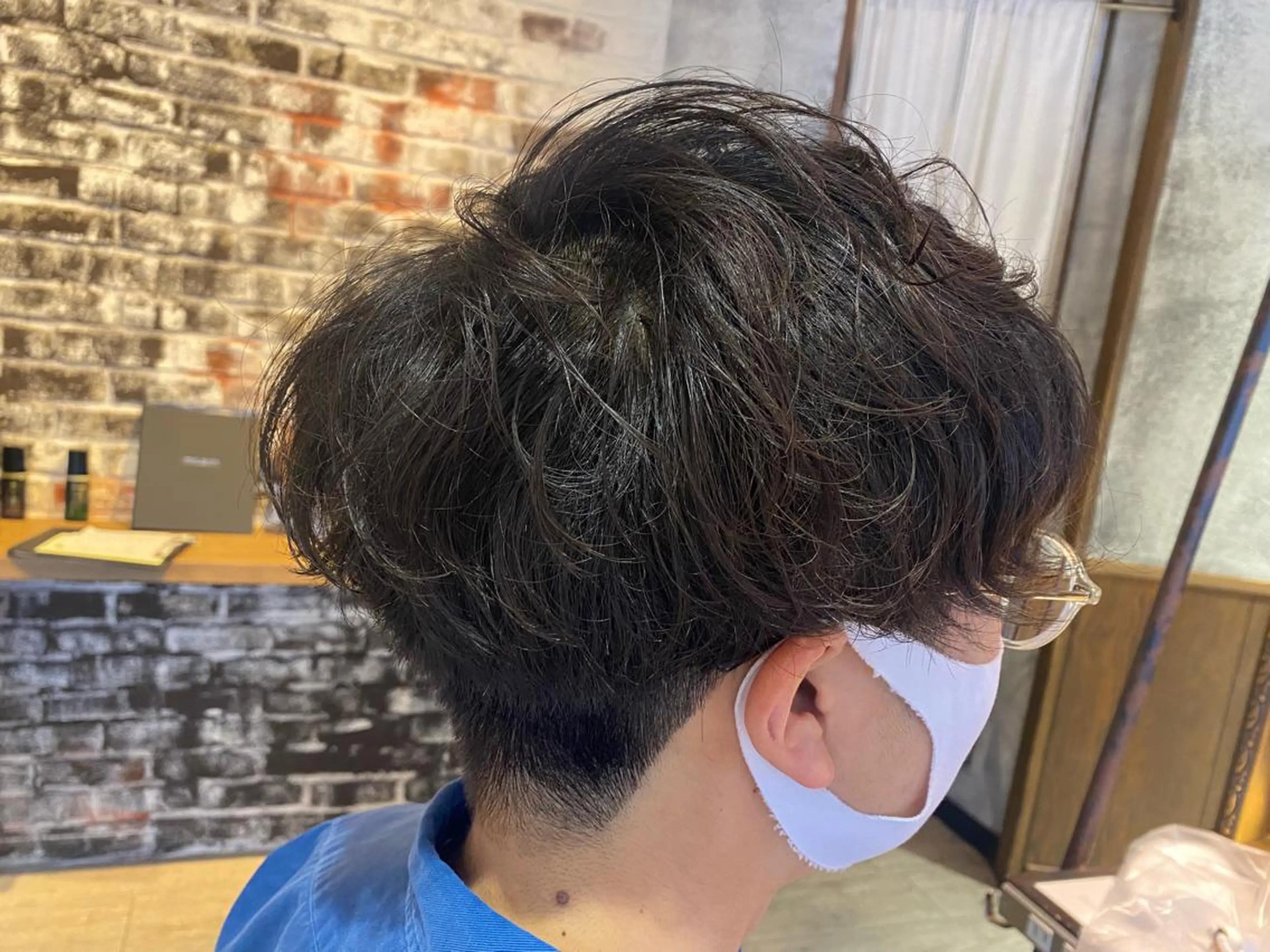 ショート パーマ ヘアアレンジ メンズ マッシュ メンズパーマ くせ毛 カット MODE K’s川西 瀧尻光のヘアスタイル