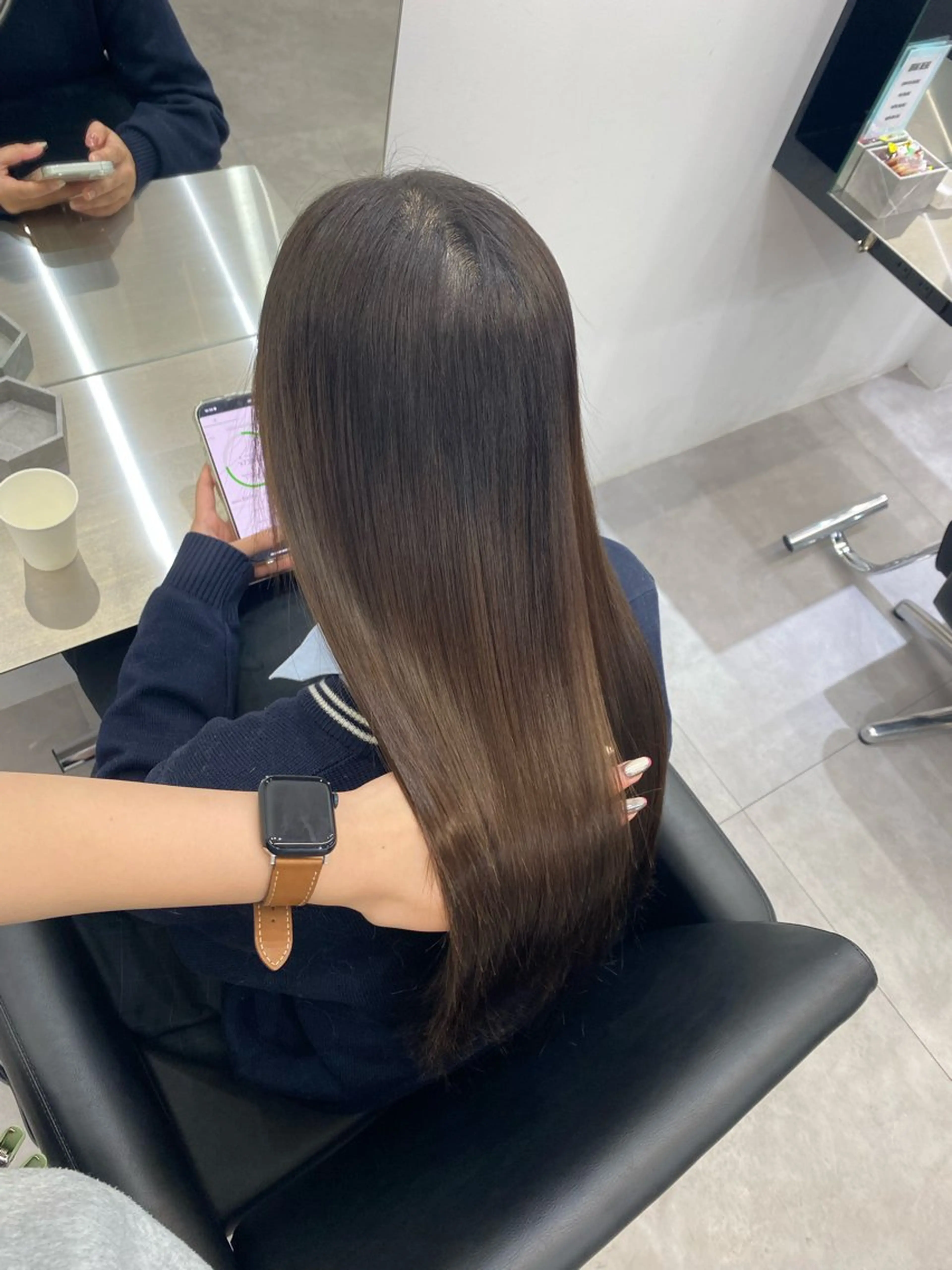 ロング カラー 透明感カラー 韓国風ヘア 小顔カット 縮毛矯正 カット 縮毛矯正 艶髪/縮毛矯正/ Core mikuaのヘアスタイル