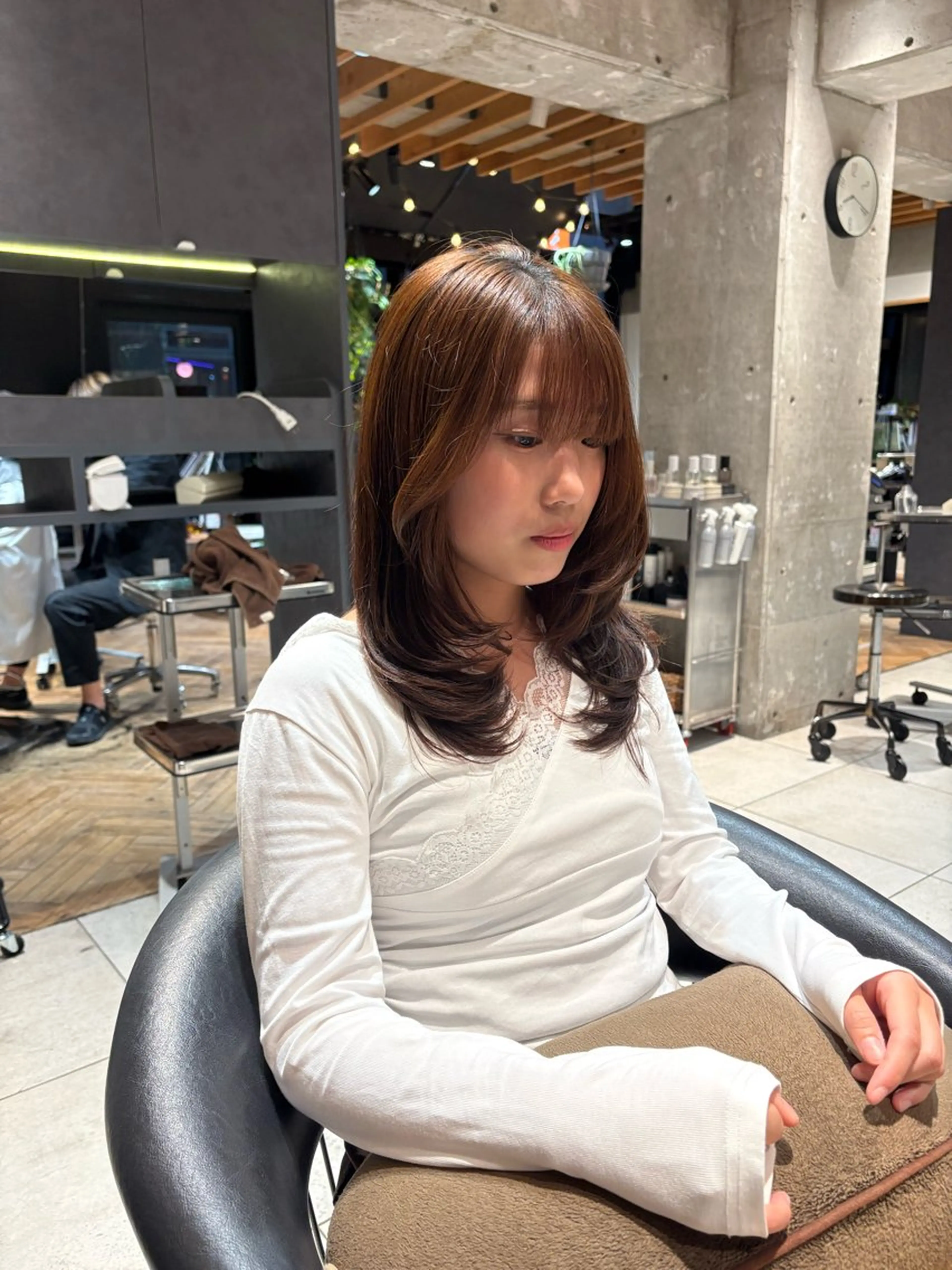 ミディアム レイヤーカット カット 髪質改善✨透明感 カラー/大木南美のヘアスタイル