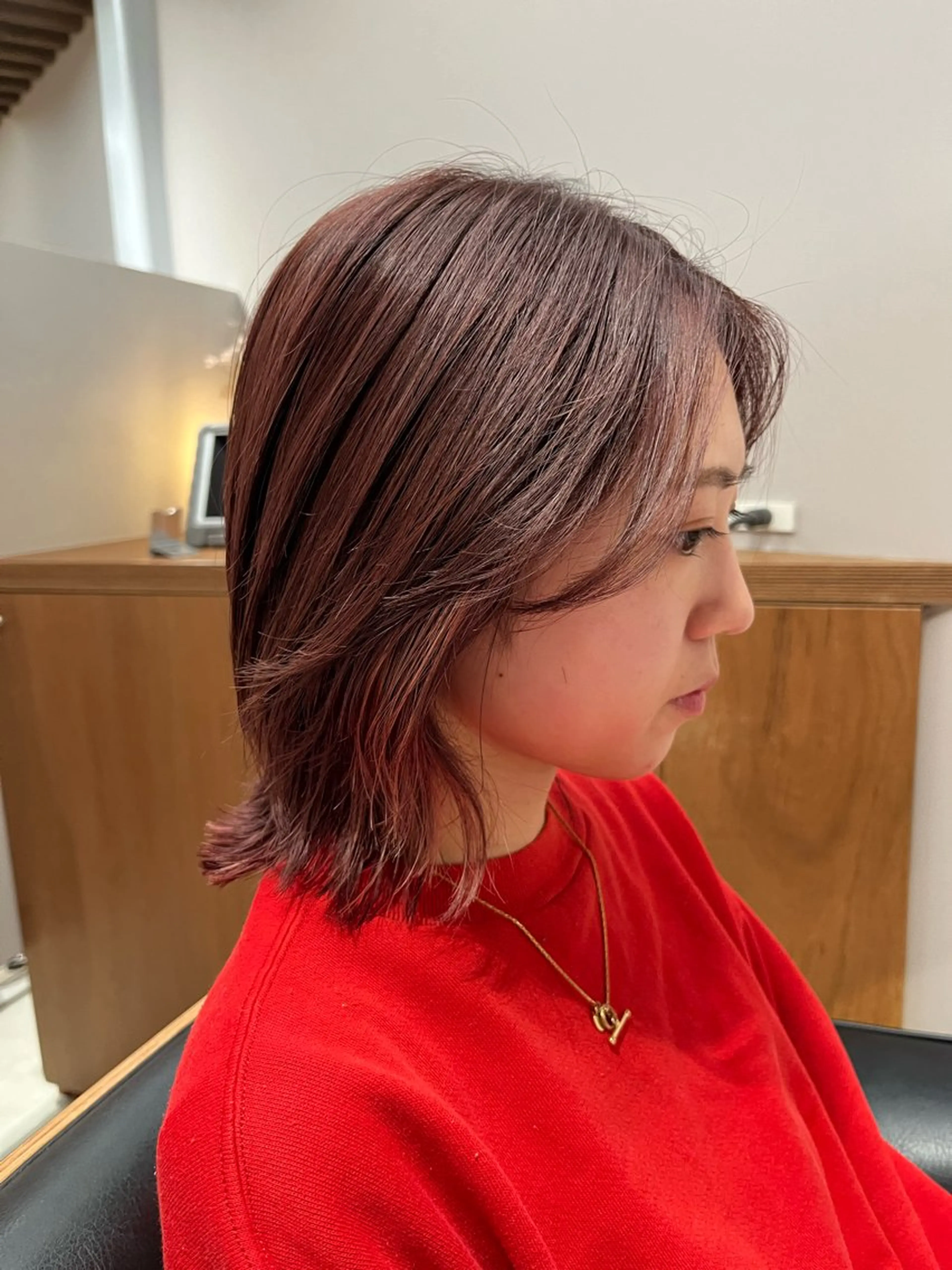 ミディアム レイヤーカット カット ヘアカラー トリートメント Sa toshiのヘアスタイル