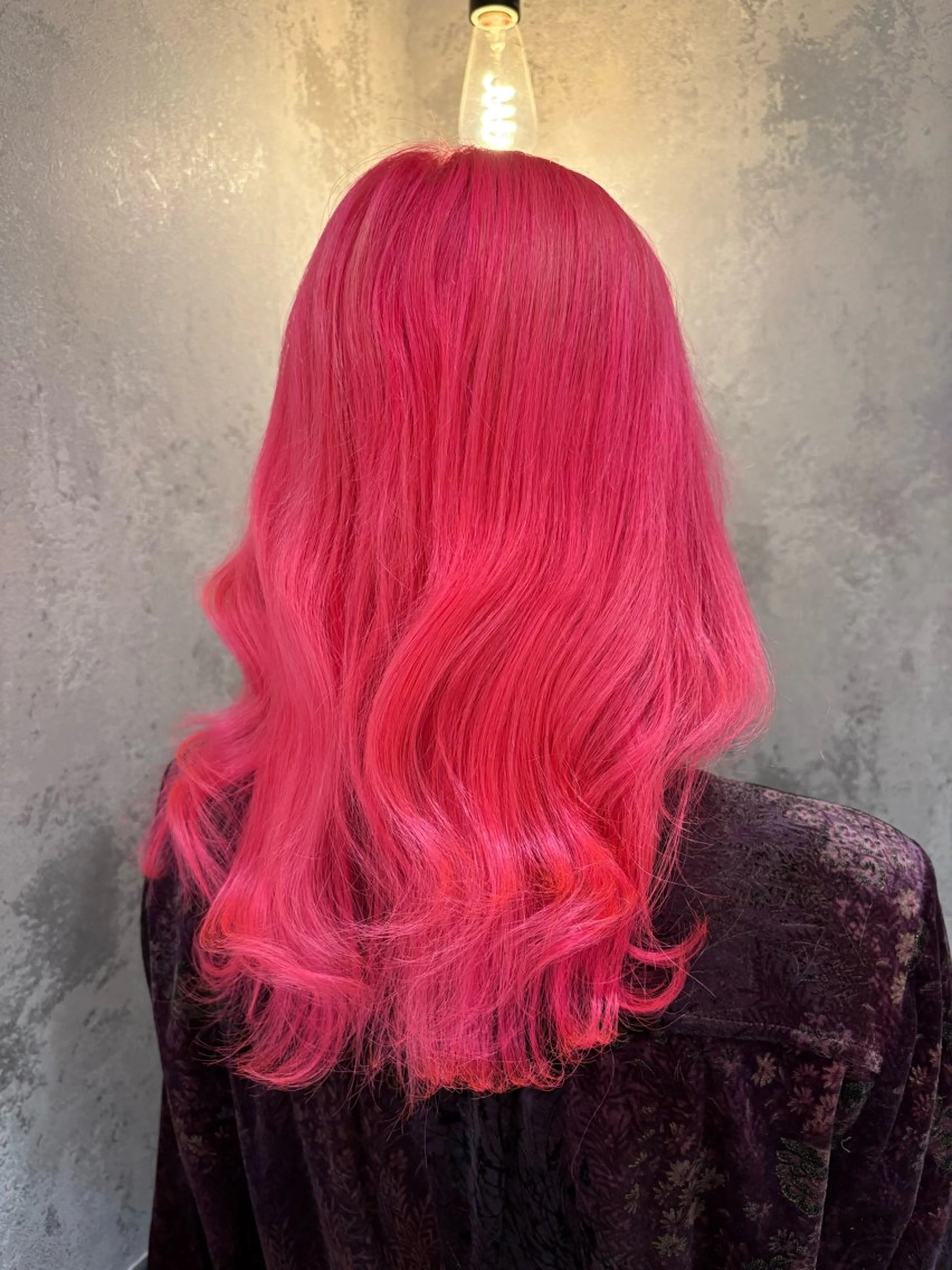 セミロング ヘアカラー ブリーチなしダブル/ 韓国/暖色/平塚のヘアスタイル