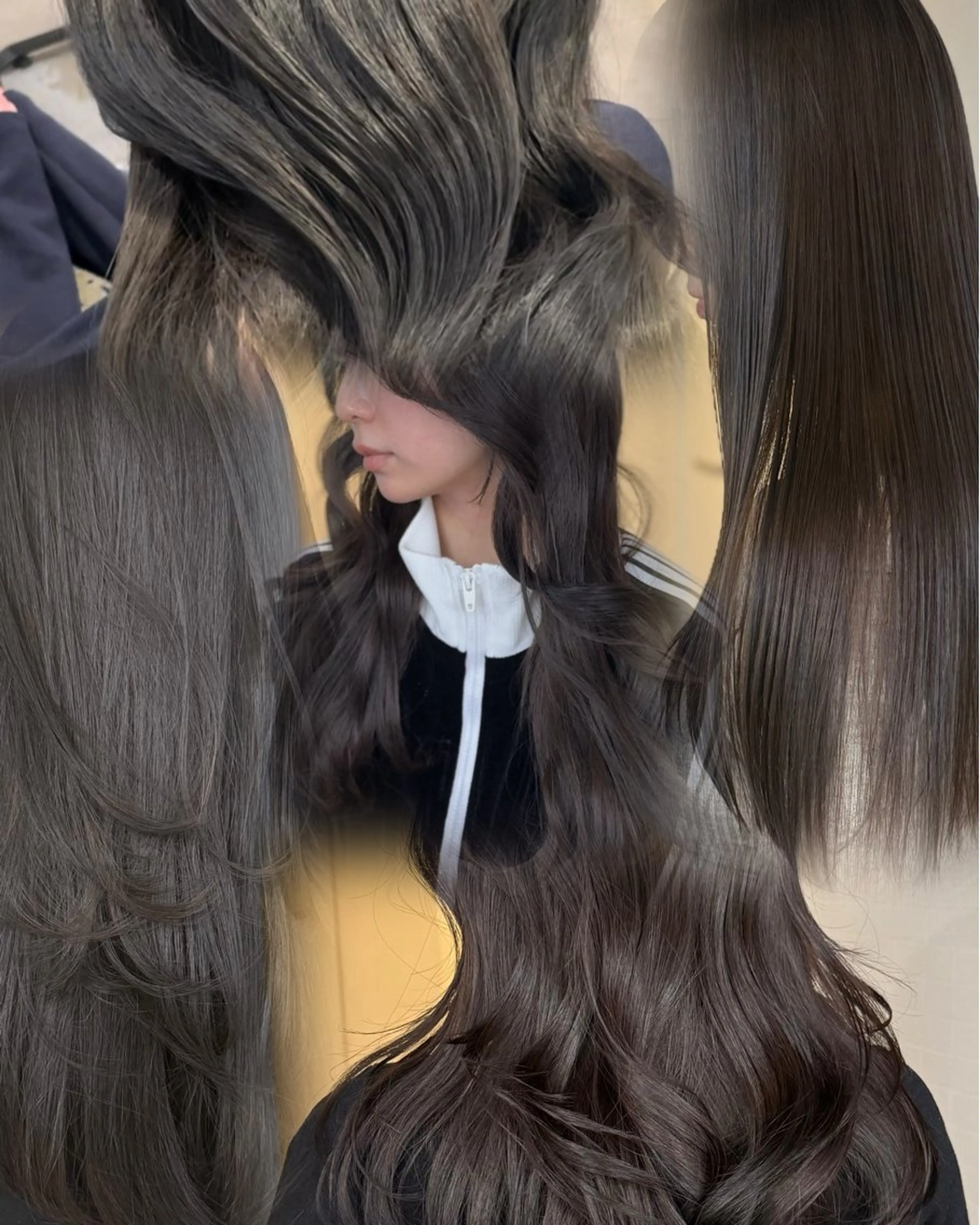 ロング カット ヘアカラー トリートメント 池袋髪質改善 タニグチのヘアスタイル