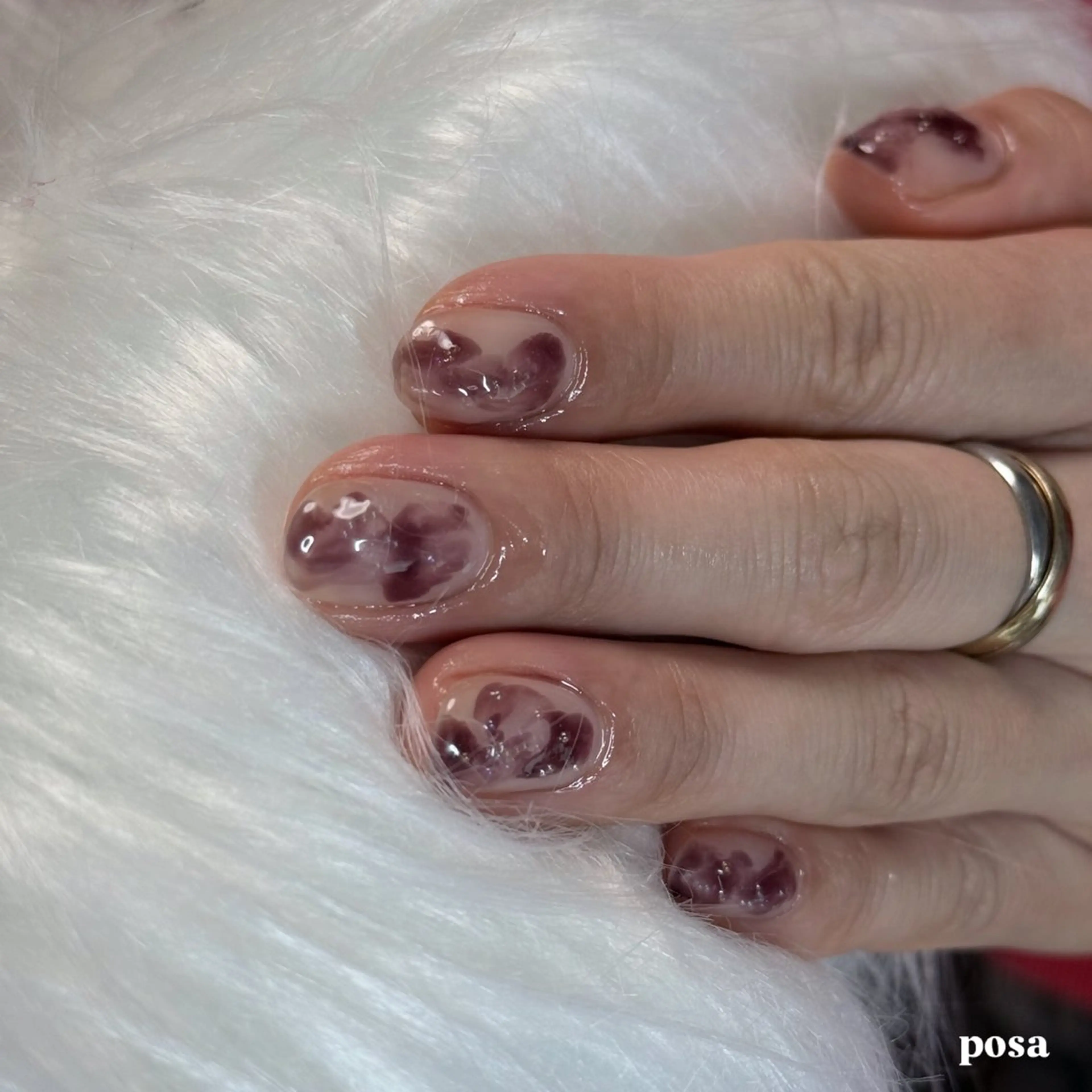 ネイル ニュアンスネイル シンプルネイル ハンドネイル posa nail モエミのネイルデザイン