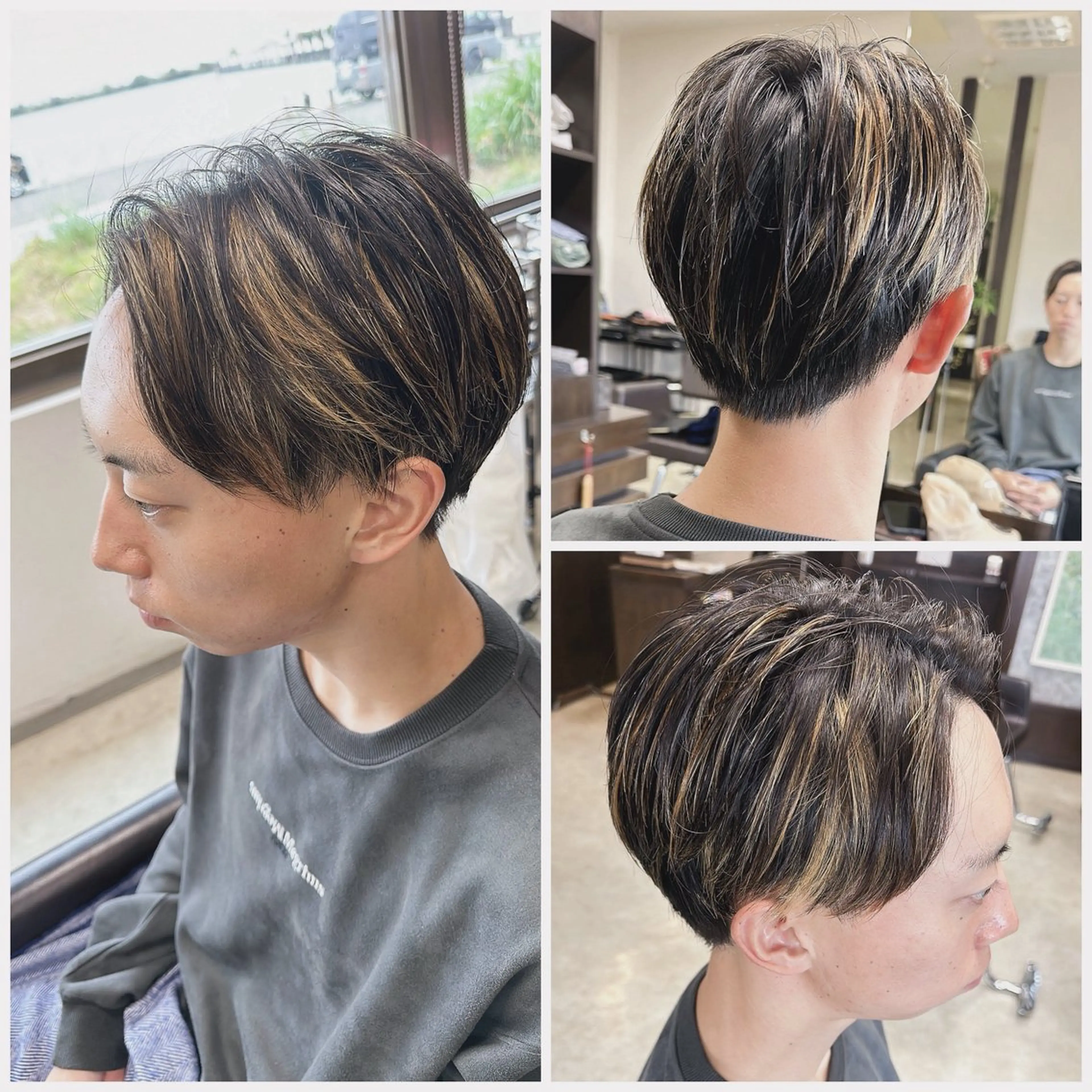 ショート カラー メンズ 中島 剛のヘアスタイル