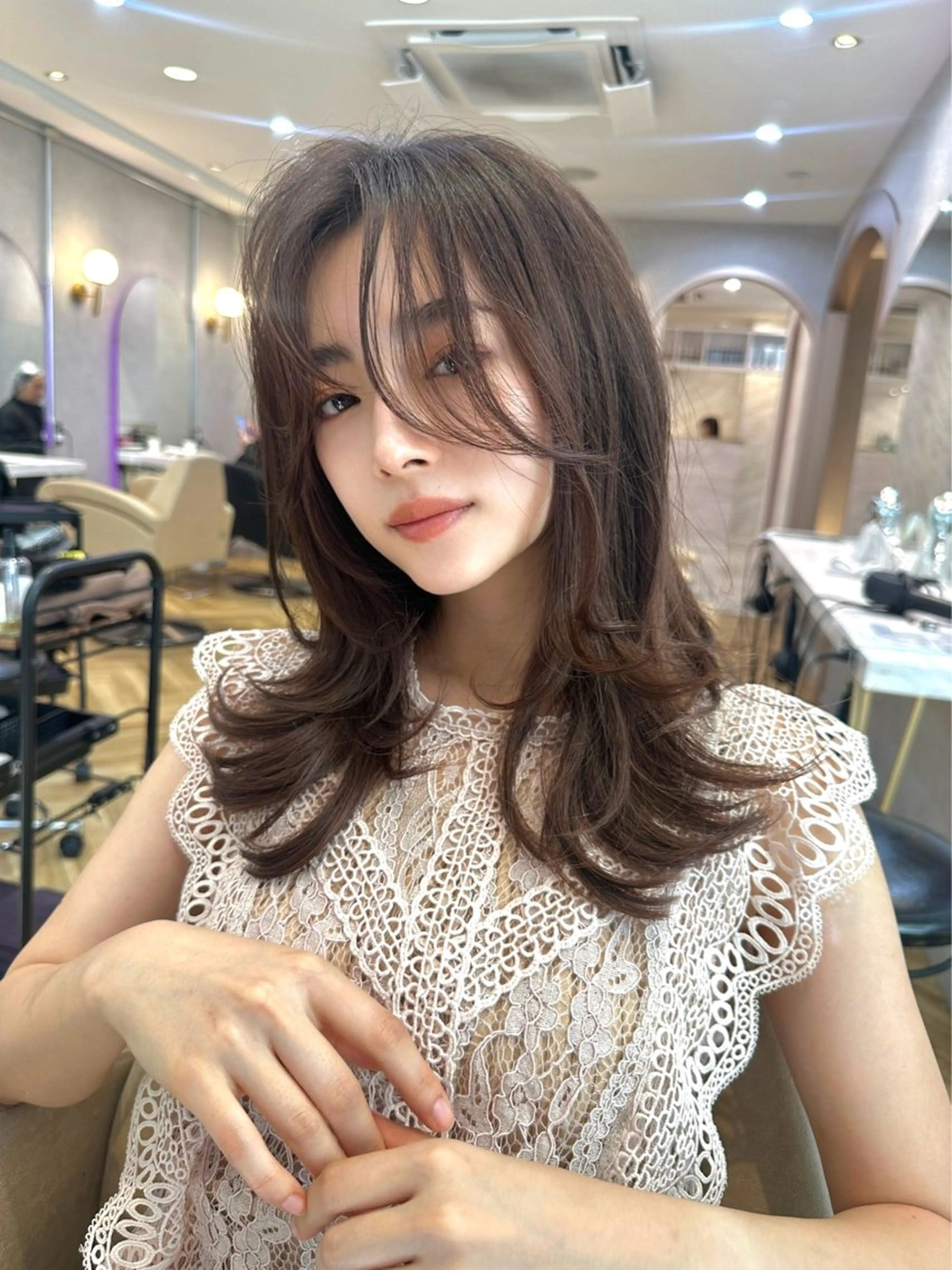 【💓人気No.1💓】韓国ヘアカット➕業界初痛まないiNOAオイルカラー➕シルクトリートメントの写真