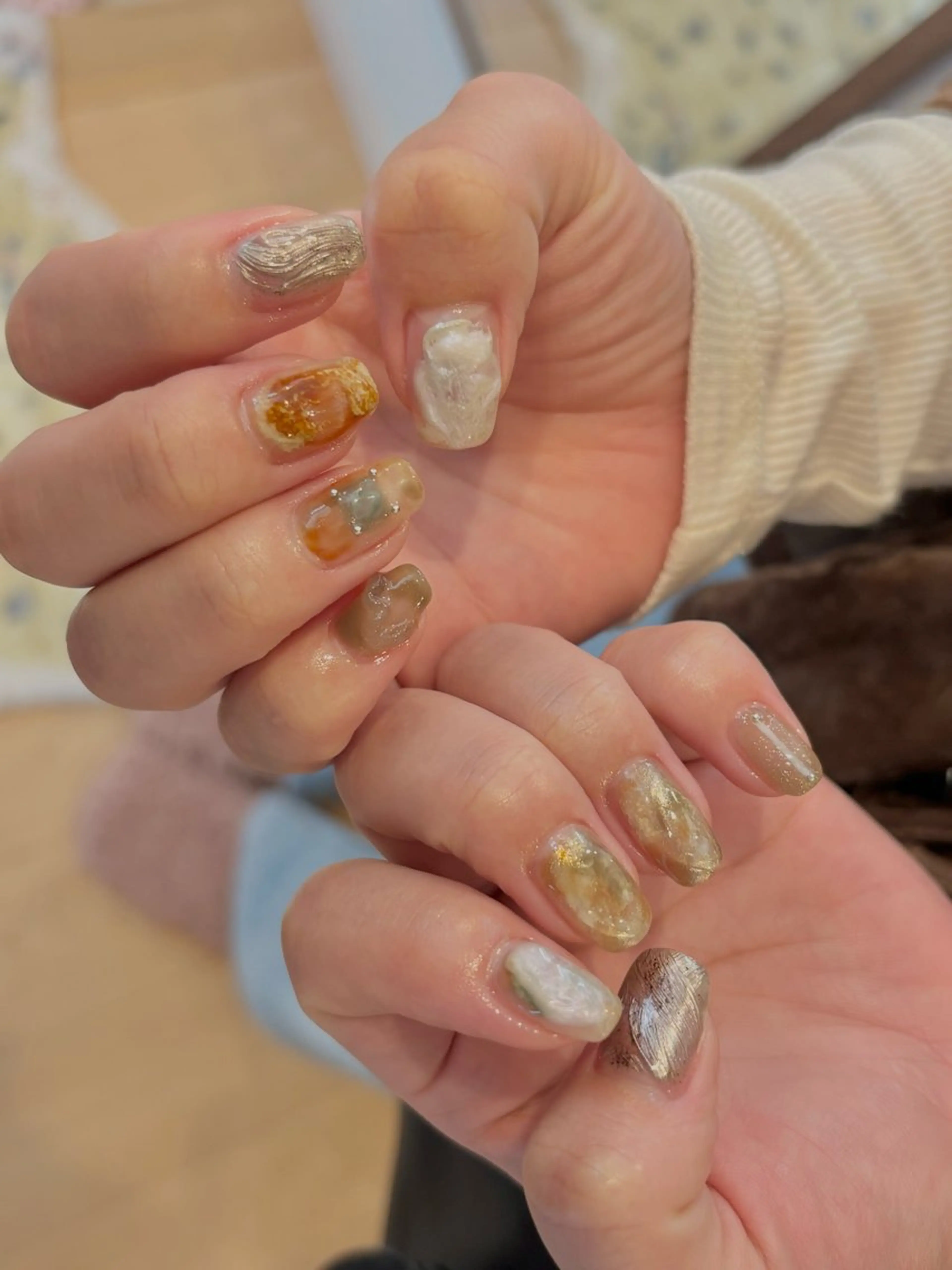 ネイル ニュアンスネイル ハンドネイル amélier ꕁアメリエꕁのネイルデザイン