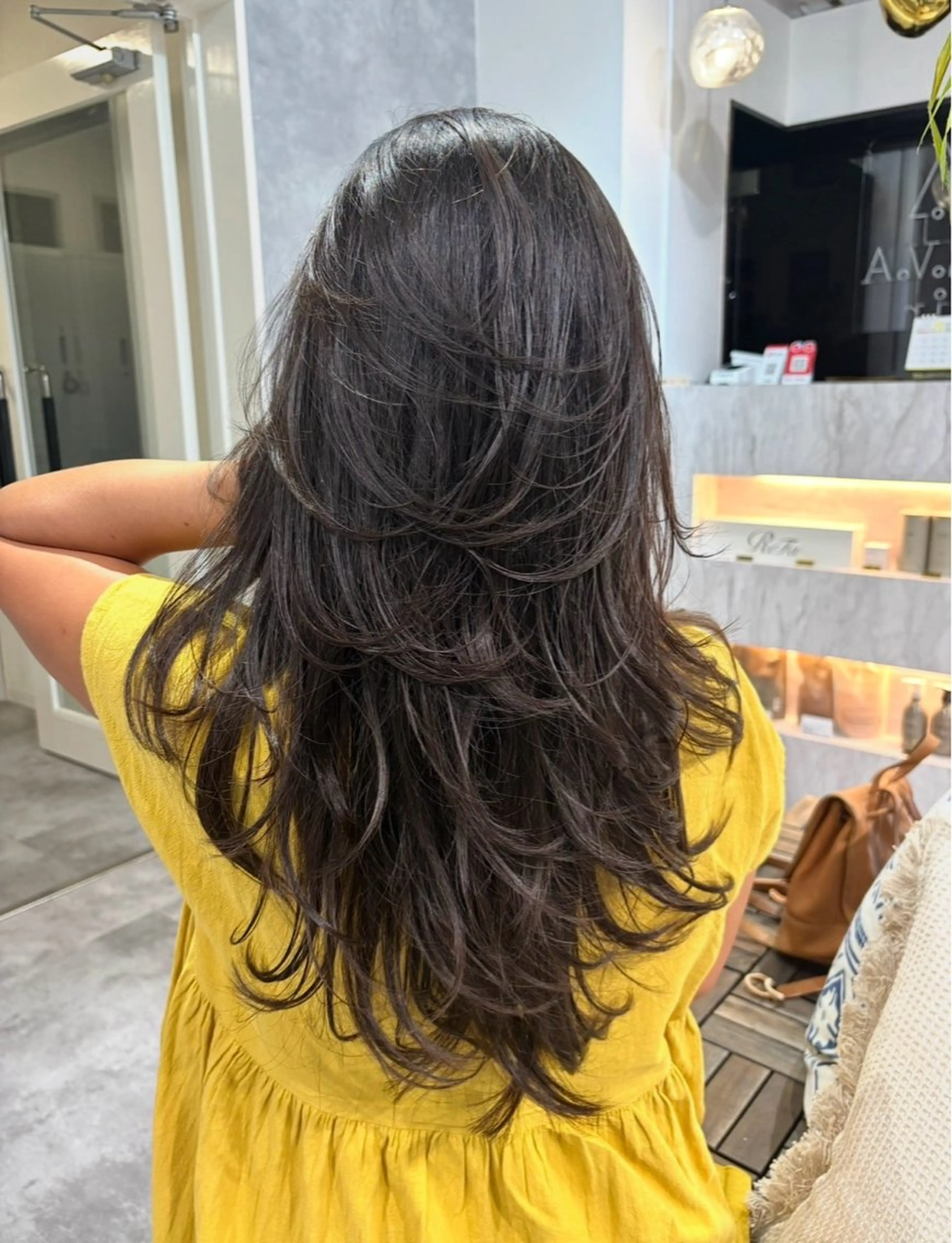 ロング カット ヘアカラー トリートメント 大人上品特化 レイヤー🇺🇸山村のヘアスタイル