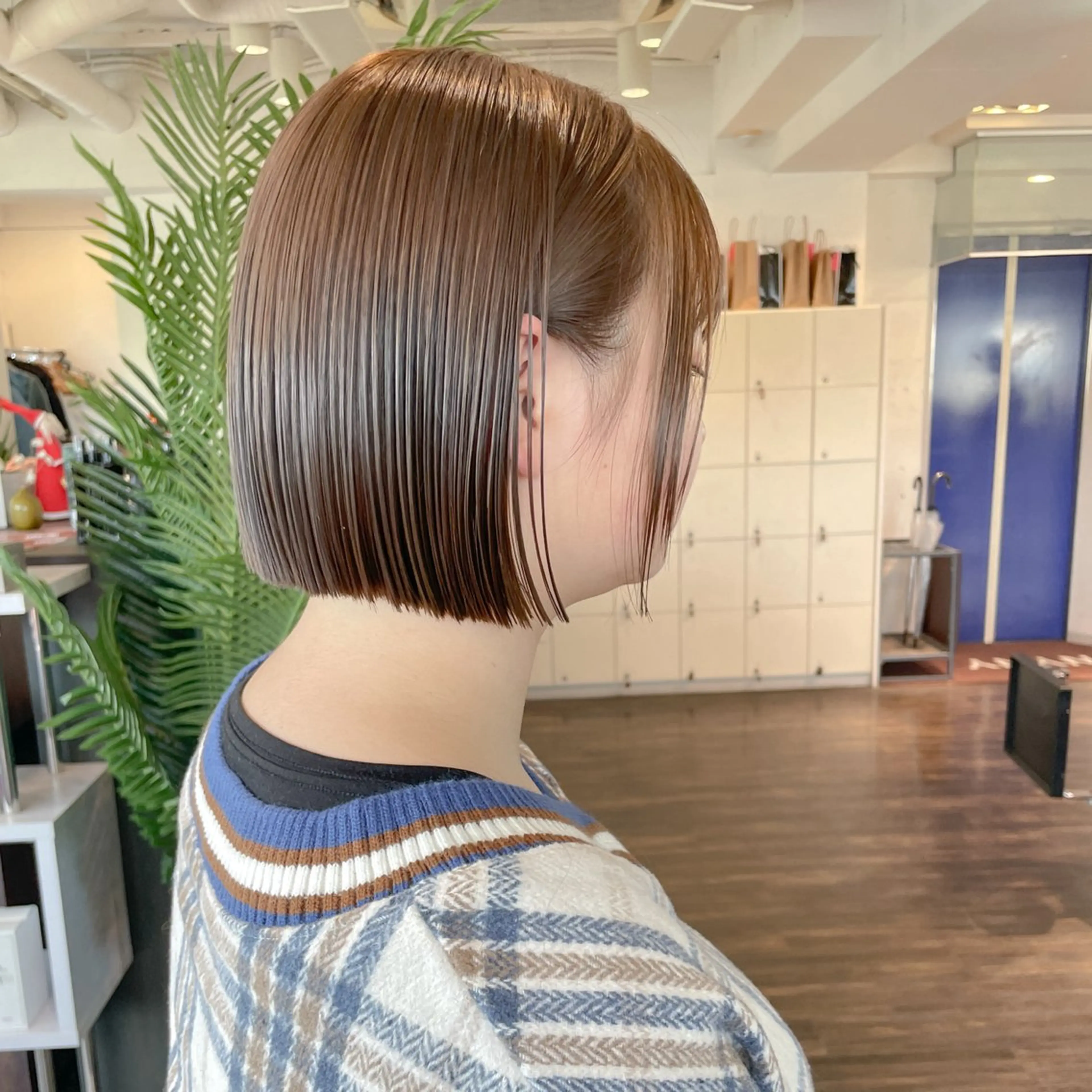 ミディアム カラー ベージュカラー ボブ ヘアカラー 似合わせヘア🤍 面田法子のヘアスタイル