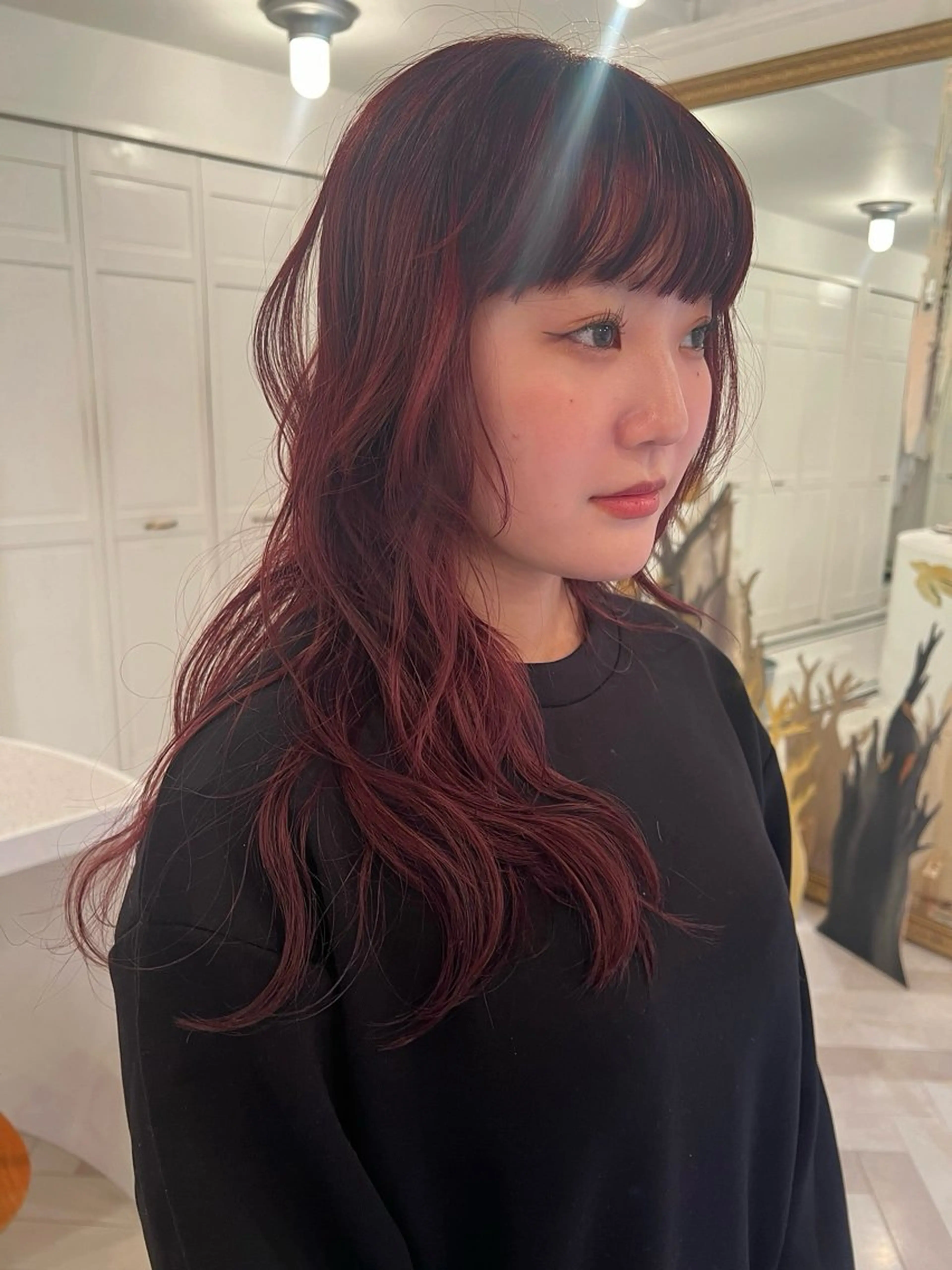 カラー ヘアカラー ブリーチカラー🎀 韓国風/寺門美優のヘアスタイル