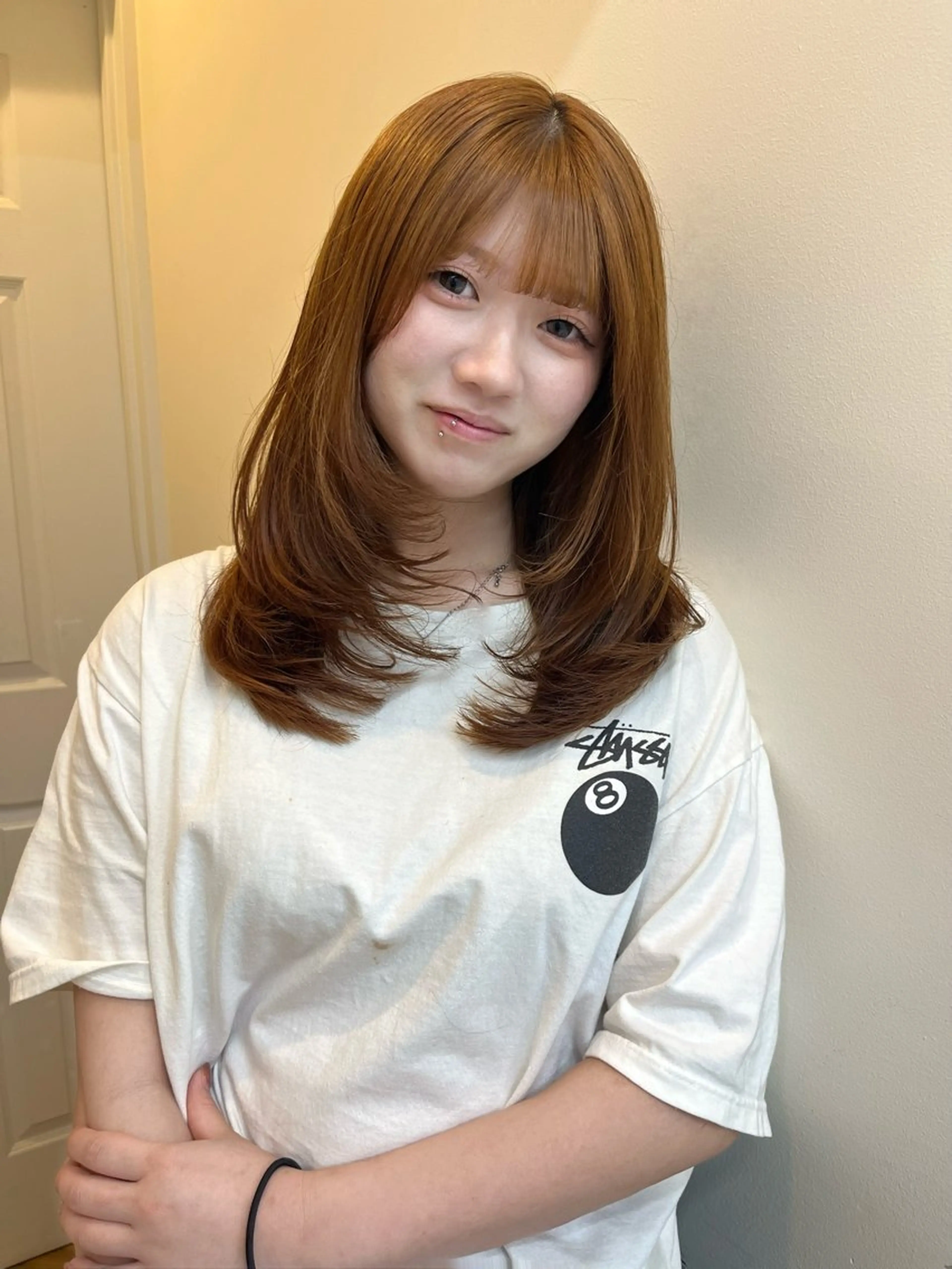 ミディアム yuka/ロング/ レイヤーカットモデルのヘアスタイル
