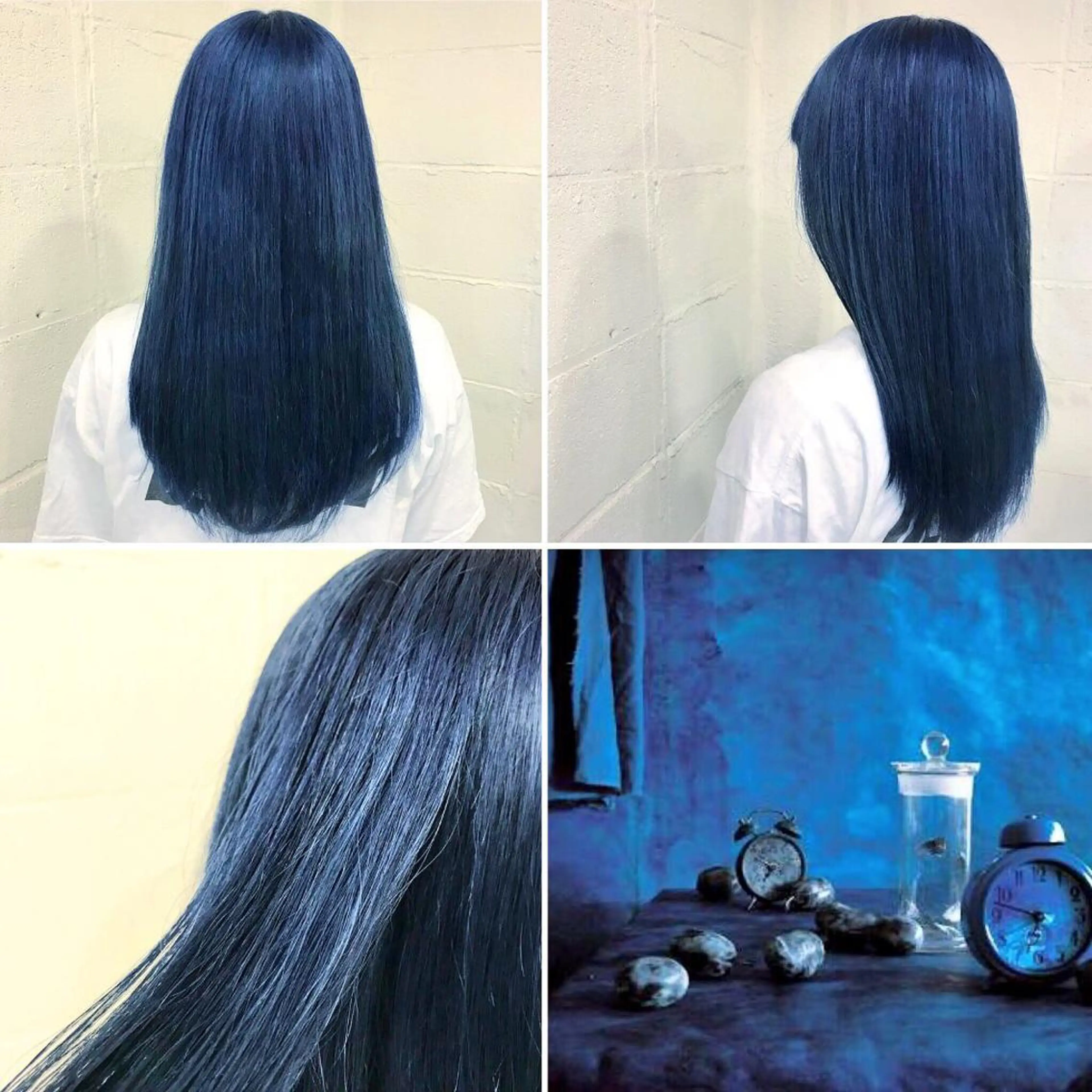 ロング カラー ブルーカラー ネイビーカラー ヘアカラー トリートメント 🌈推し色派手髪 ハイトーンShinのヘアスタイル