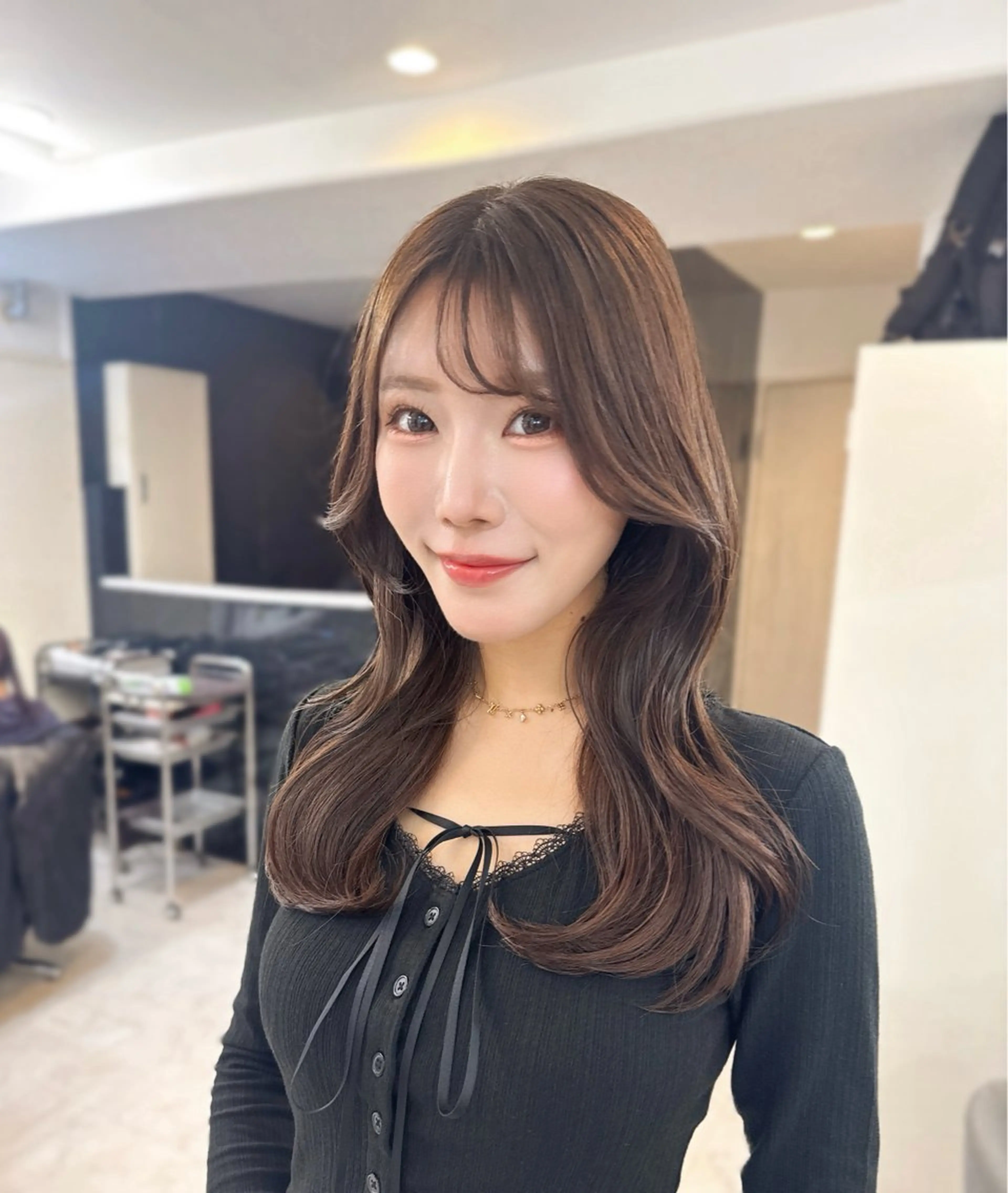 セミロング カット ヘアカラー トリートメント 🦋韓国ヘア 坂本 菜摘🦋のヘアスタイル