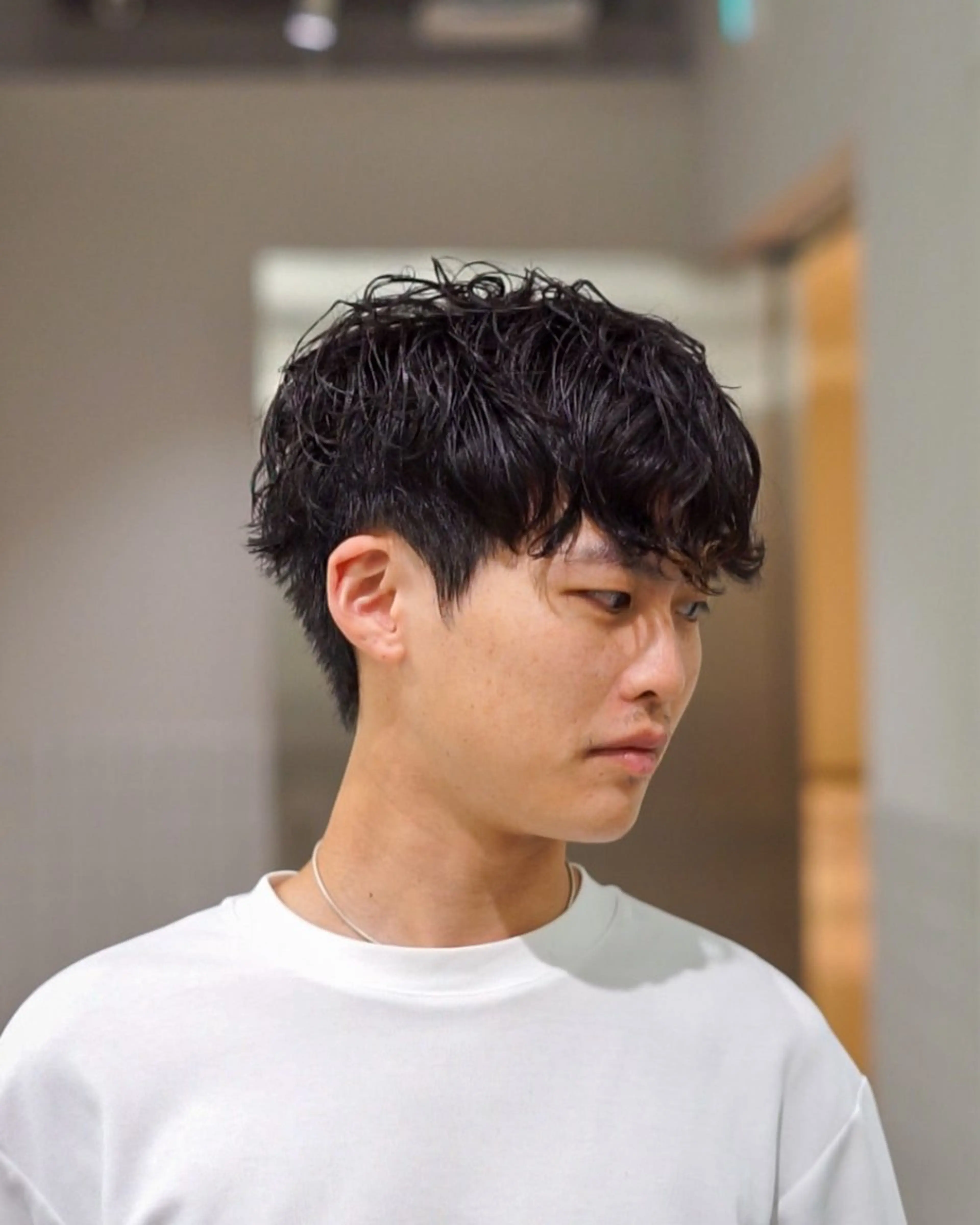 パーマ メンズ メンズパーマ カット パーマ ヘアセット 大人スタイル 太田のヘアスタイル