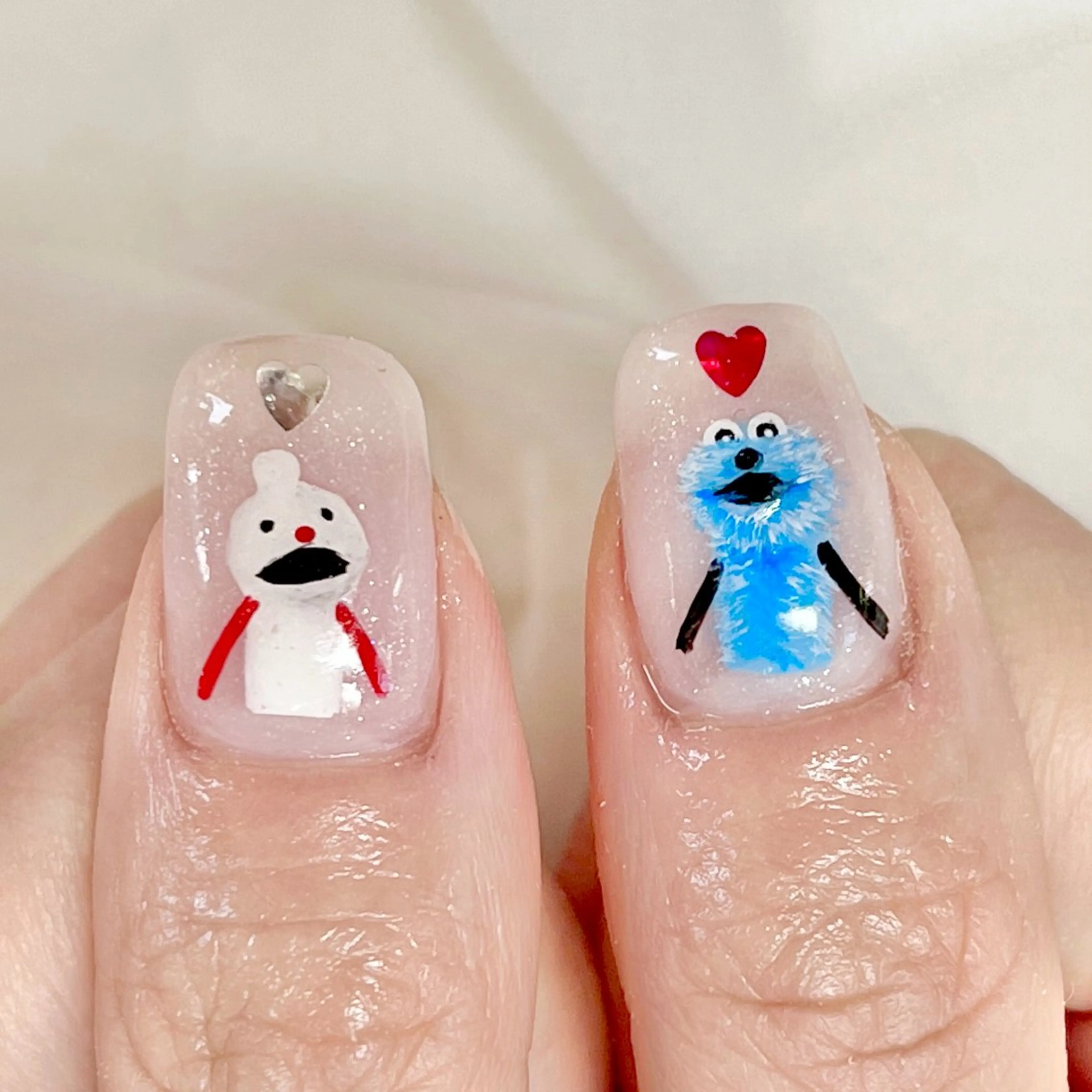 ︎💕︎︎痛ネイル2本＋シンプルワンカラー ︎💕︎︎ オフ込み ︎💕︎︎【詳細ご確認ください】の写真