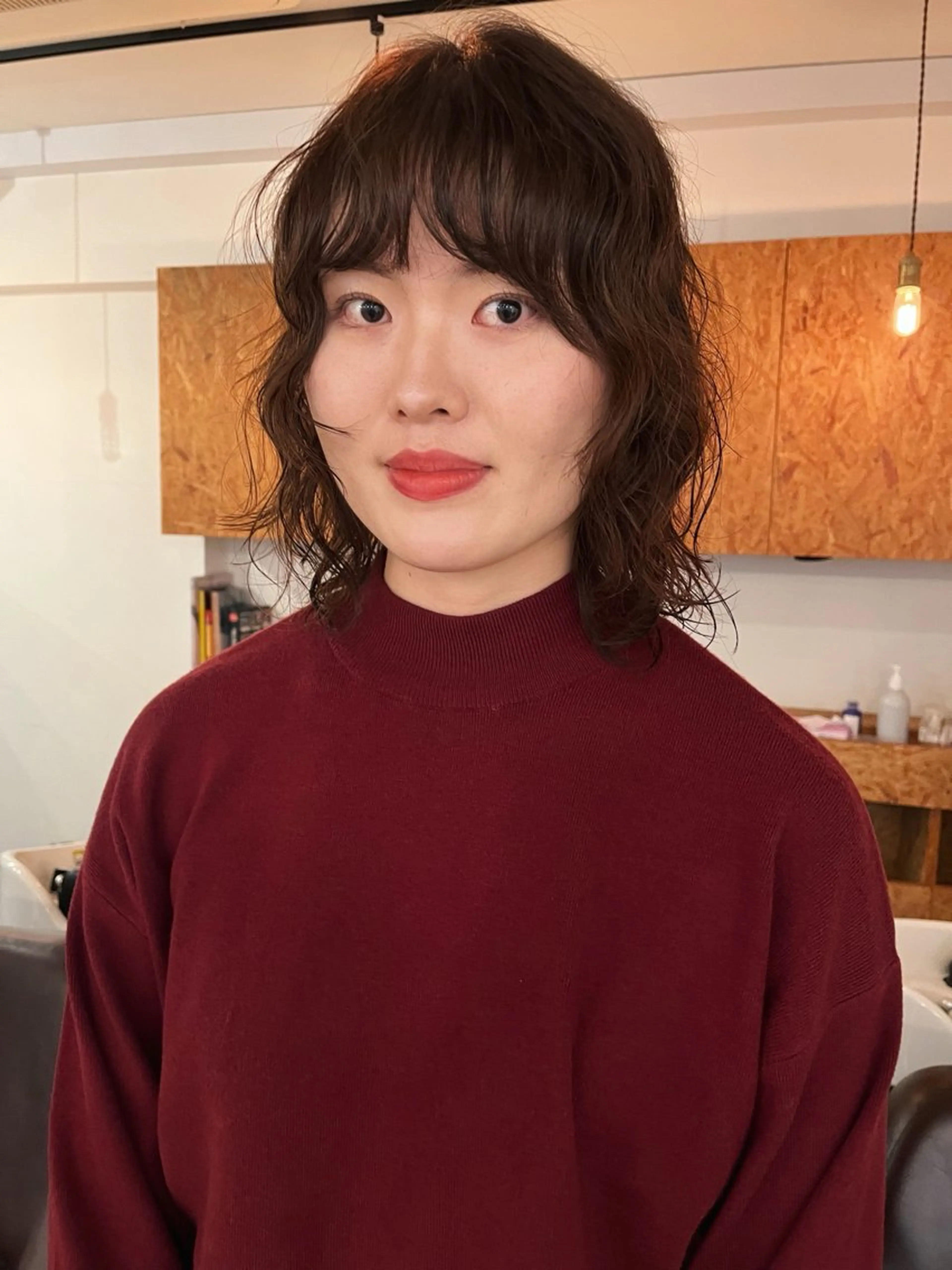 ミディアム パーマ 暖色/パーマ 🌼クニトウメイのヘアスタイル