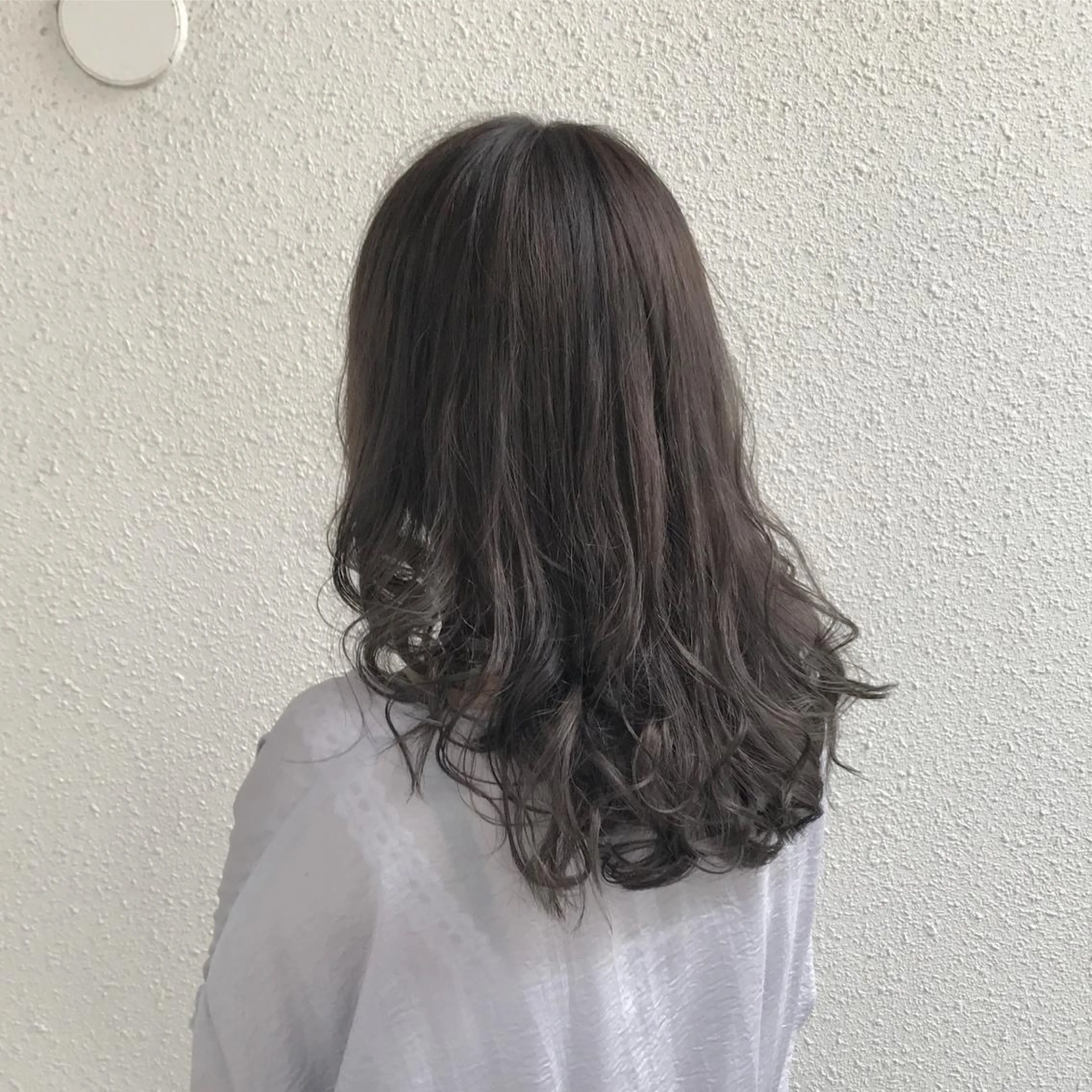 セミロング カラー アッシュ ダブルカラー インナーカラー/天神 ブリーチ/吉田のヘアスタイル