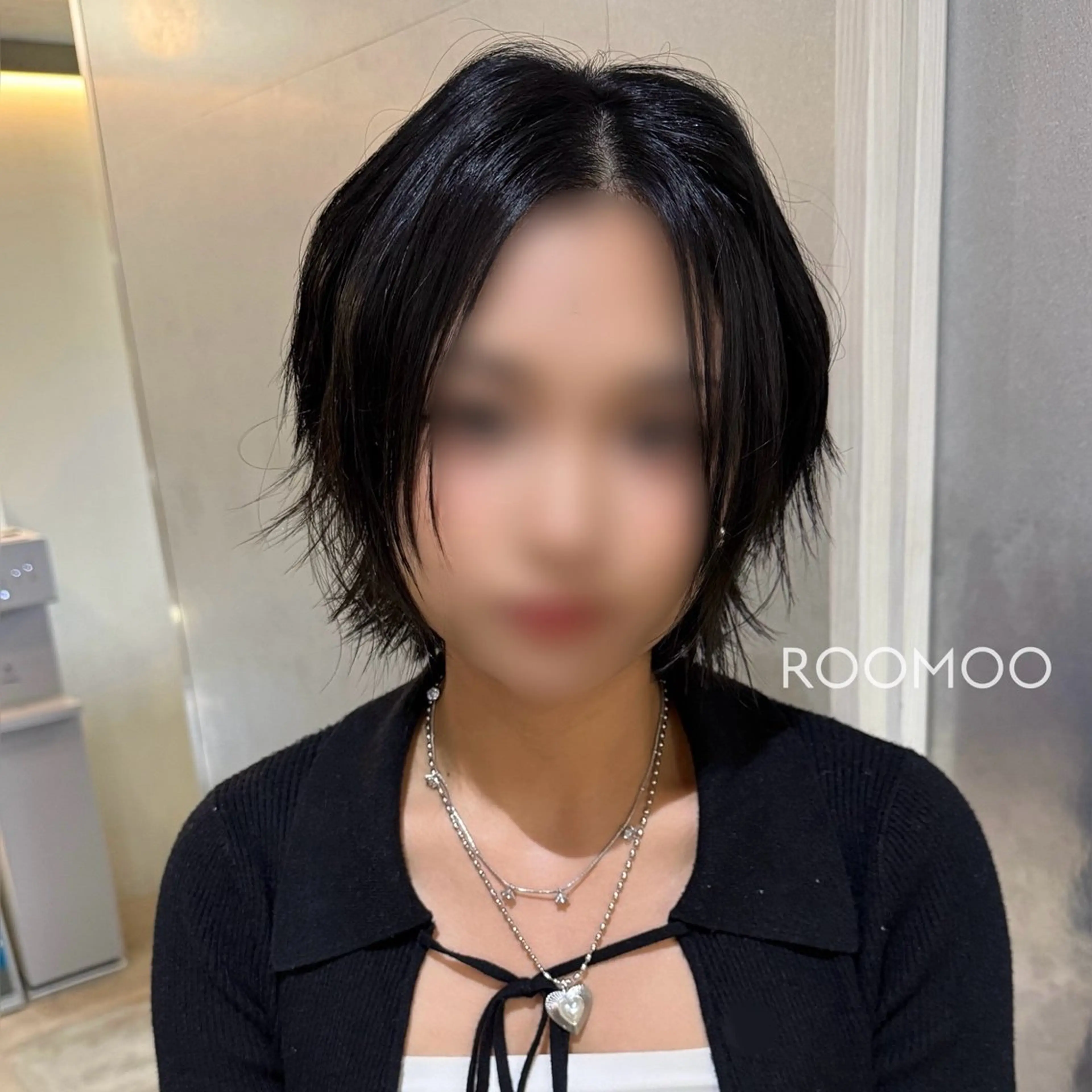 ショート ボブ レイヤーカット カット 韓国リアルハッシュ レイヤーカットのヘアスタイル