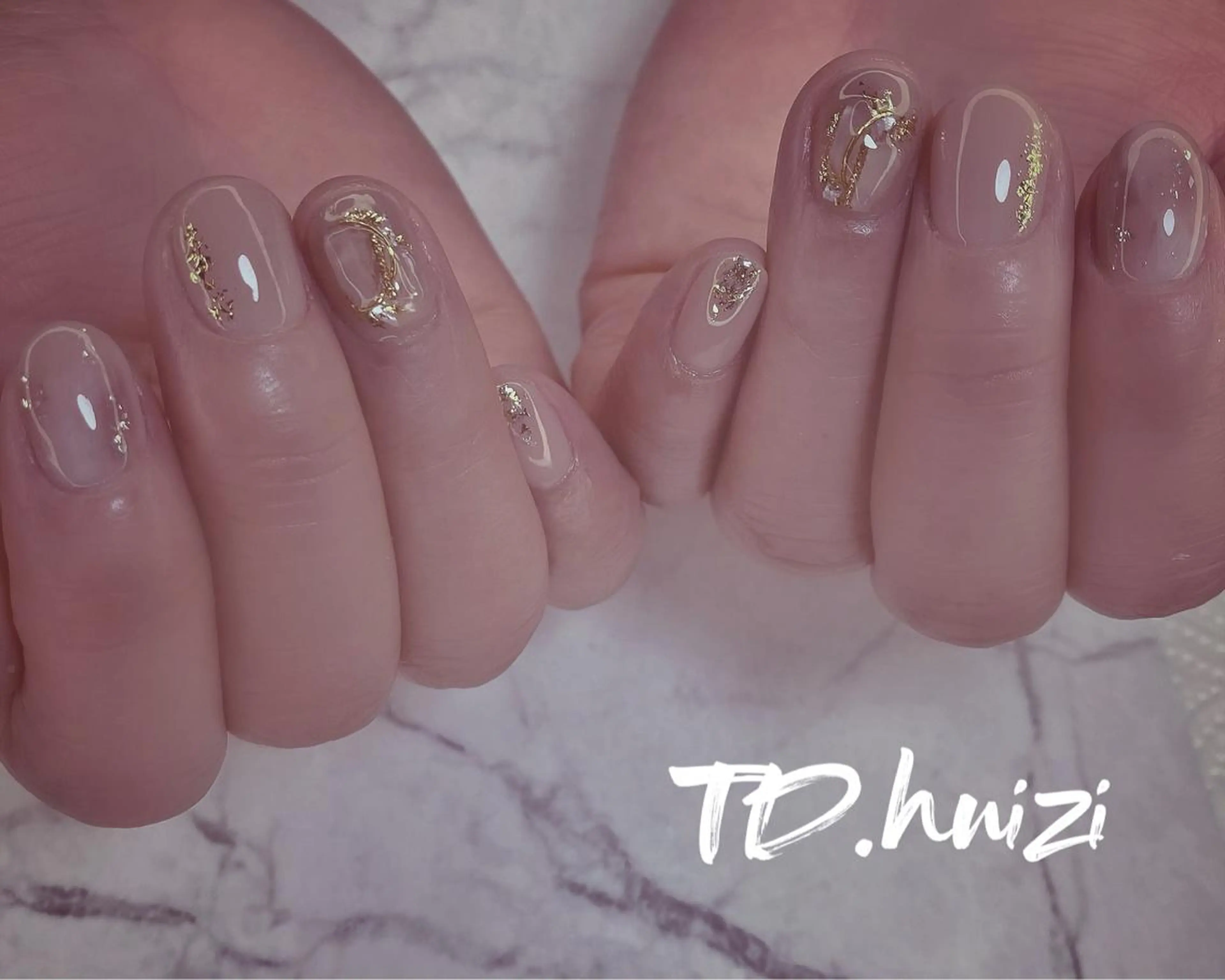 ショート めぐみのネイルサロン スタッフ練習のネイルデザイン