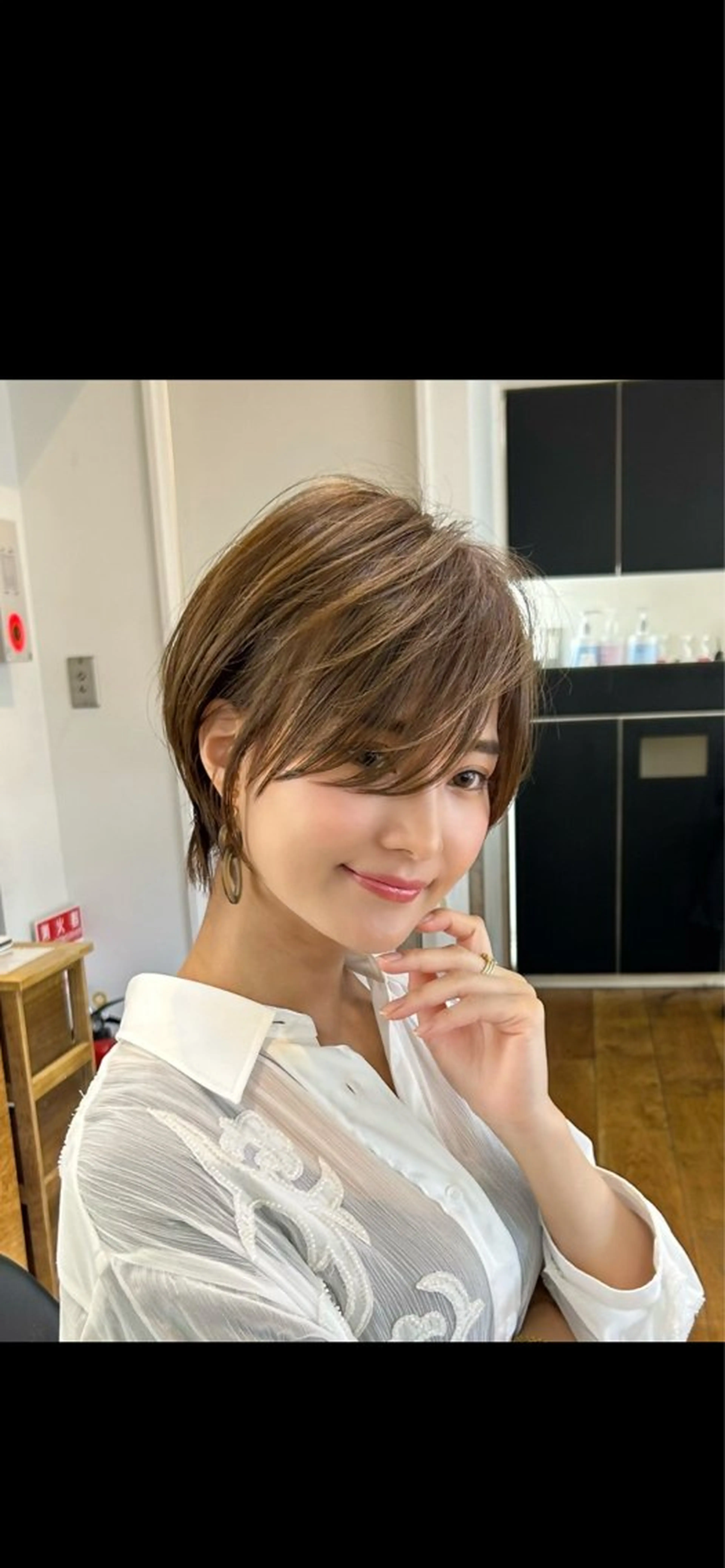 ショート 似合わせカット ショートヘア 透明感カラー特化/ ベージュ/梅田/英輝のヘアスタイル