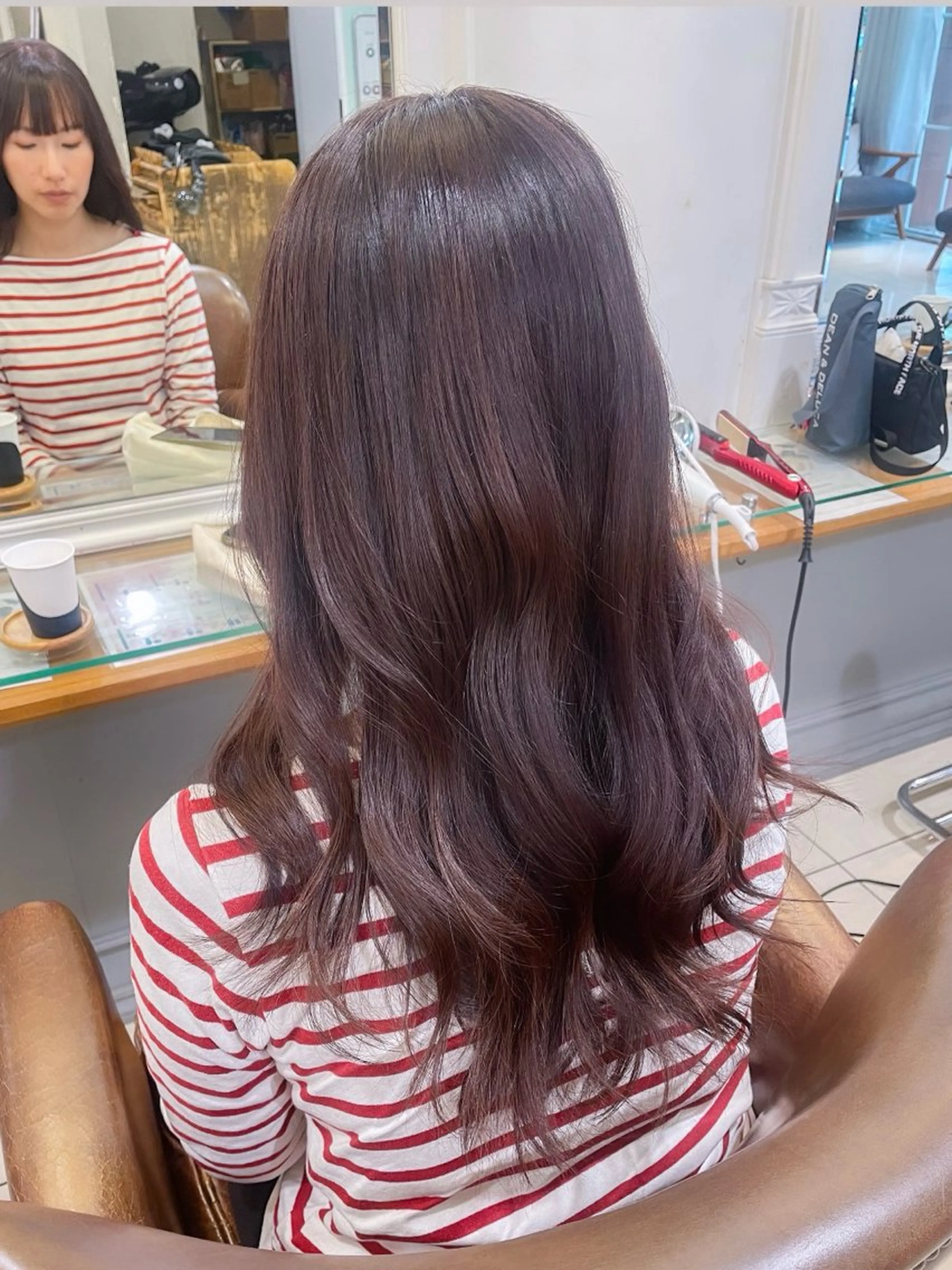 ロング パーマ カット パーマ トリートメント ボブ ブリーチ/miinaのヘアスタイル