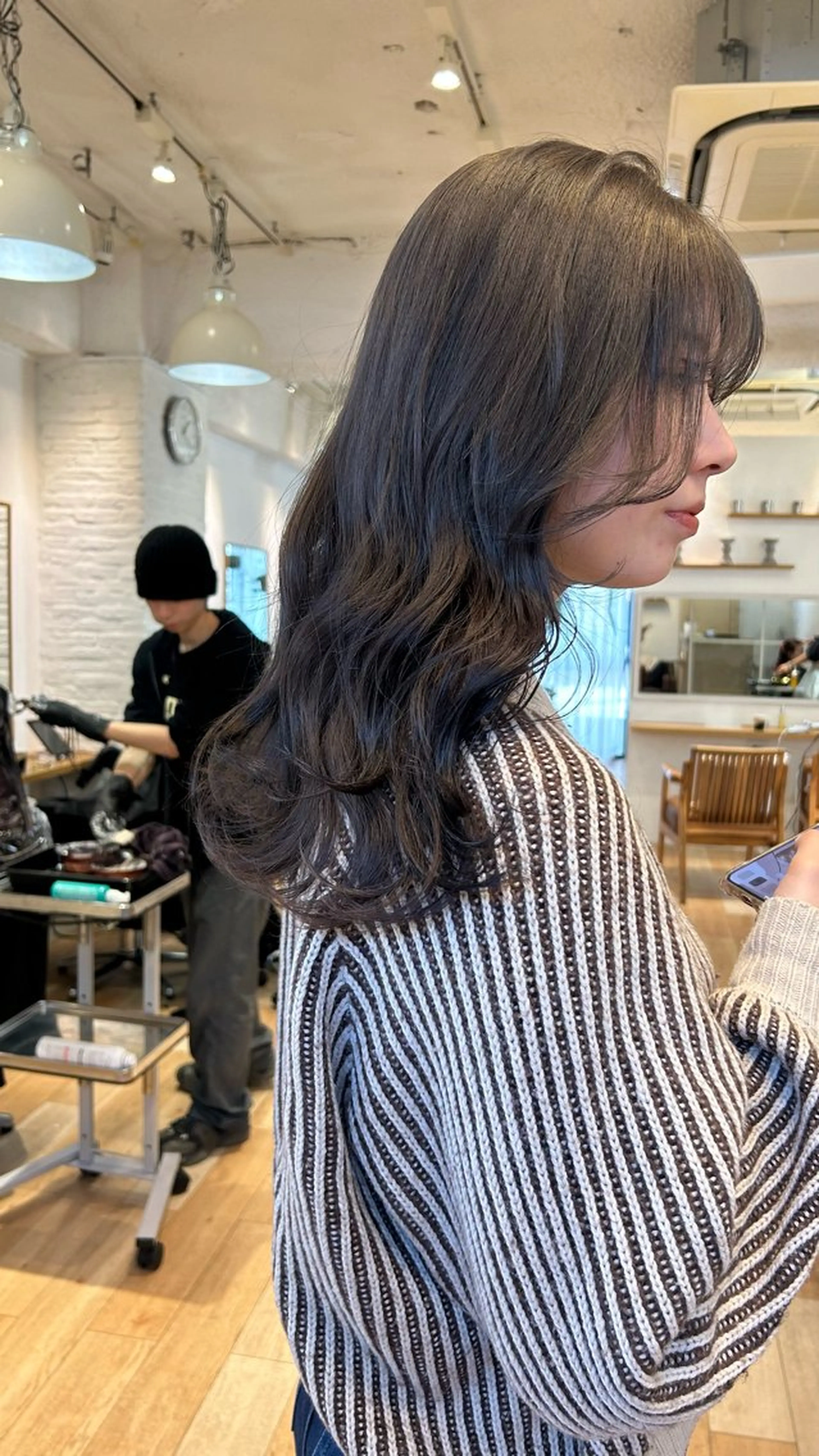 セミロング カラー カット ヘアカラー じゅわっと暖色カラー 🍊Moemiのヘアスタイル