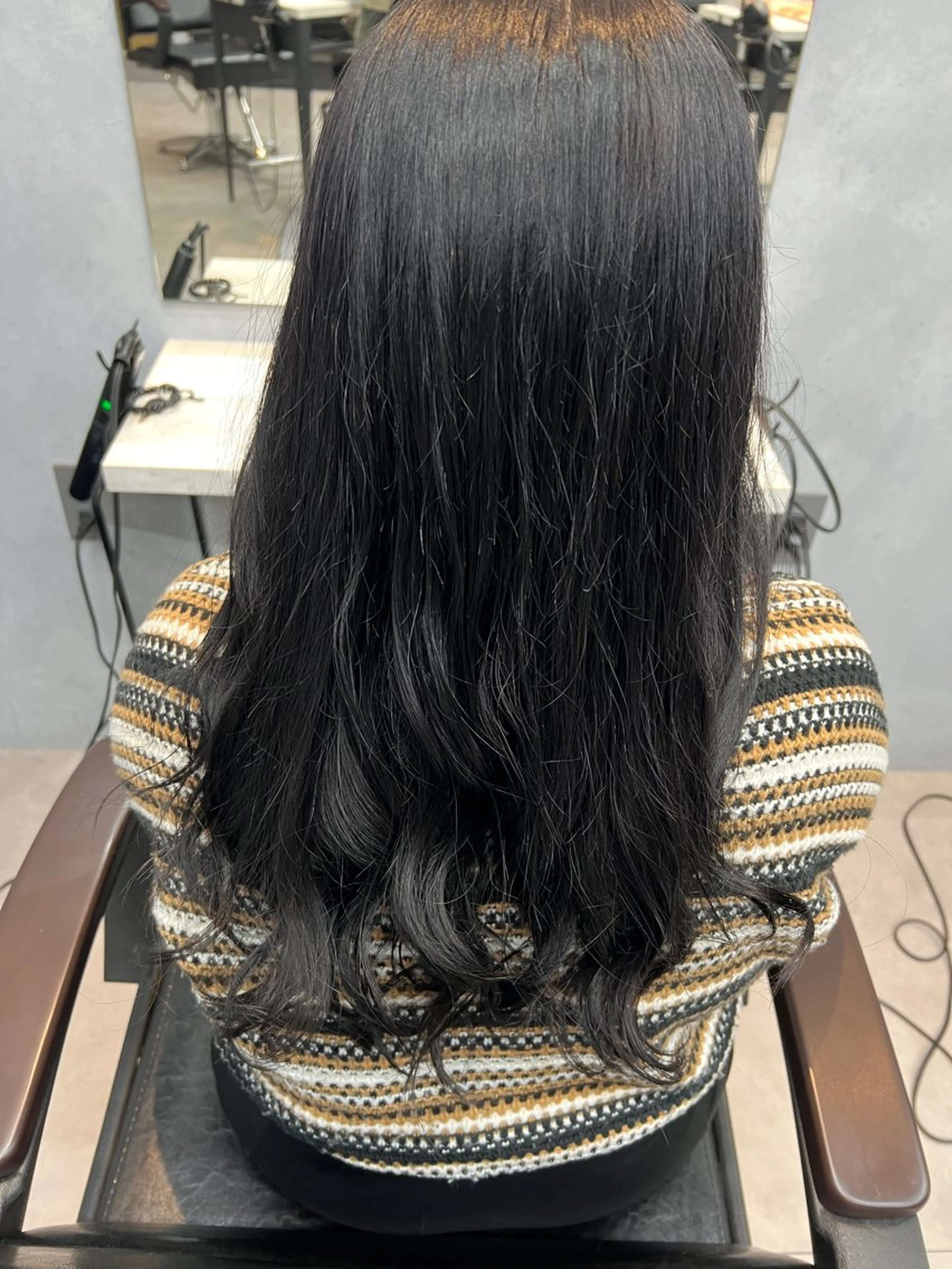 ロング カラー 黒髪 ブルーカラー ブルーブラック 🐬Rara 🐬のヘアスタイル