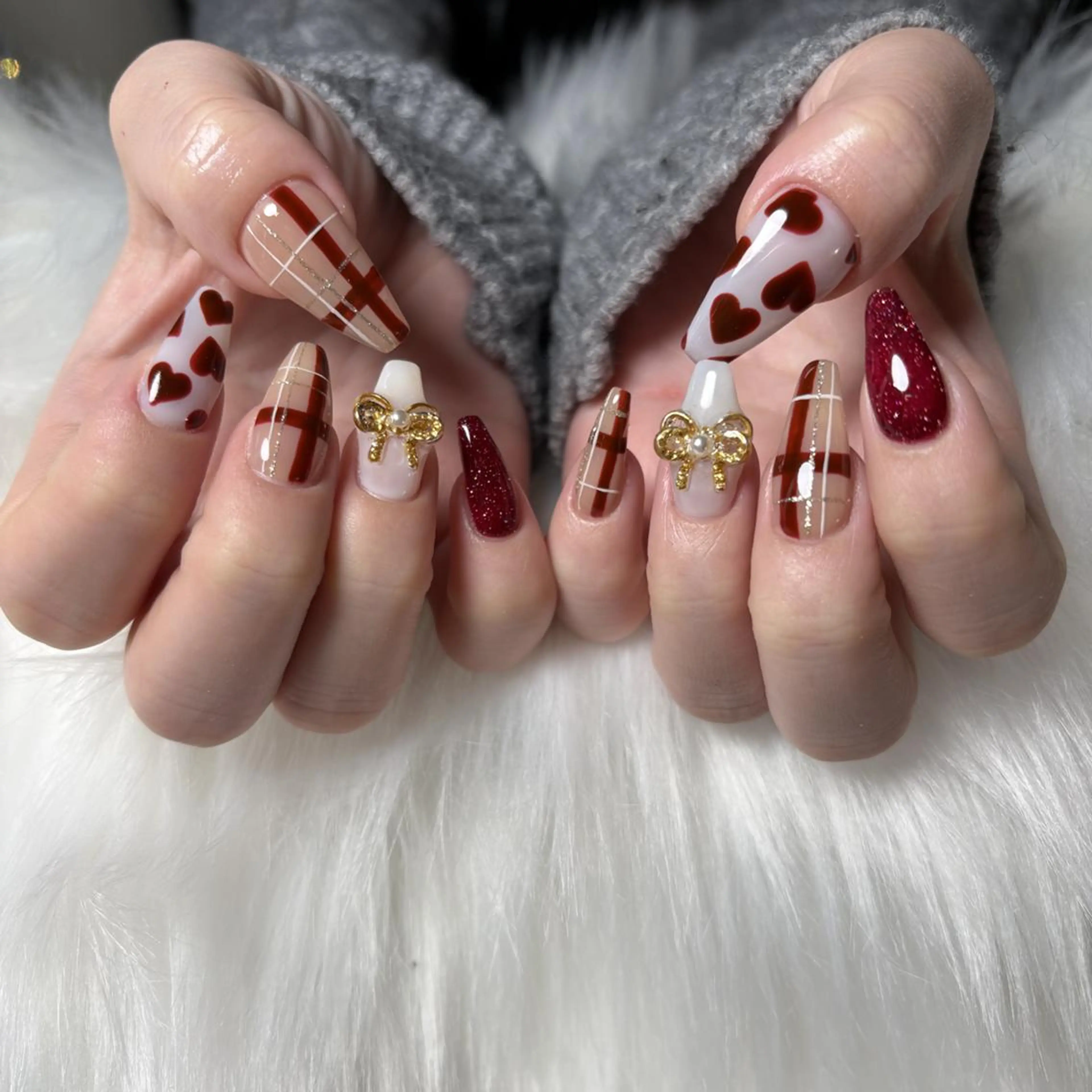 ネイル フラッシュネイル バレンタイン nail salon Libertyのネイルデザイン