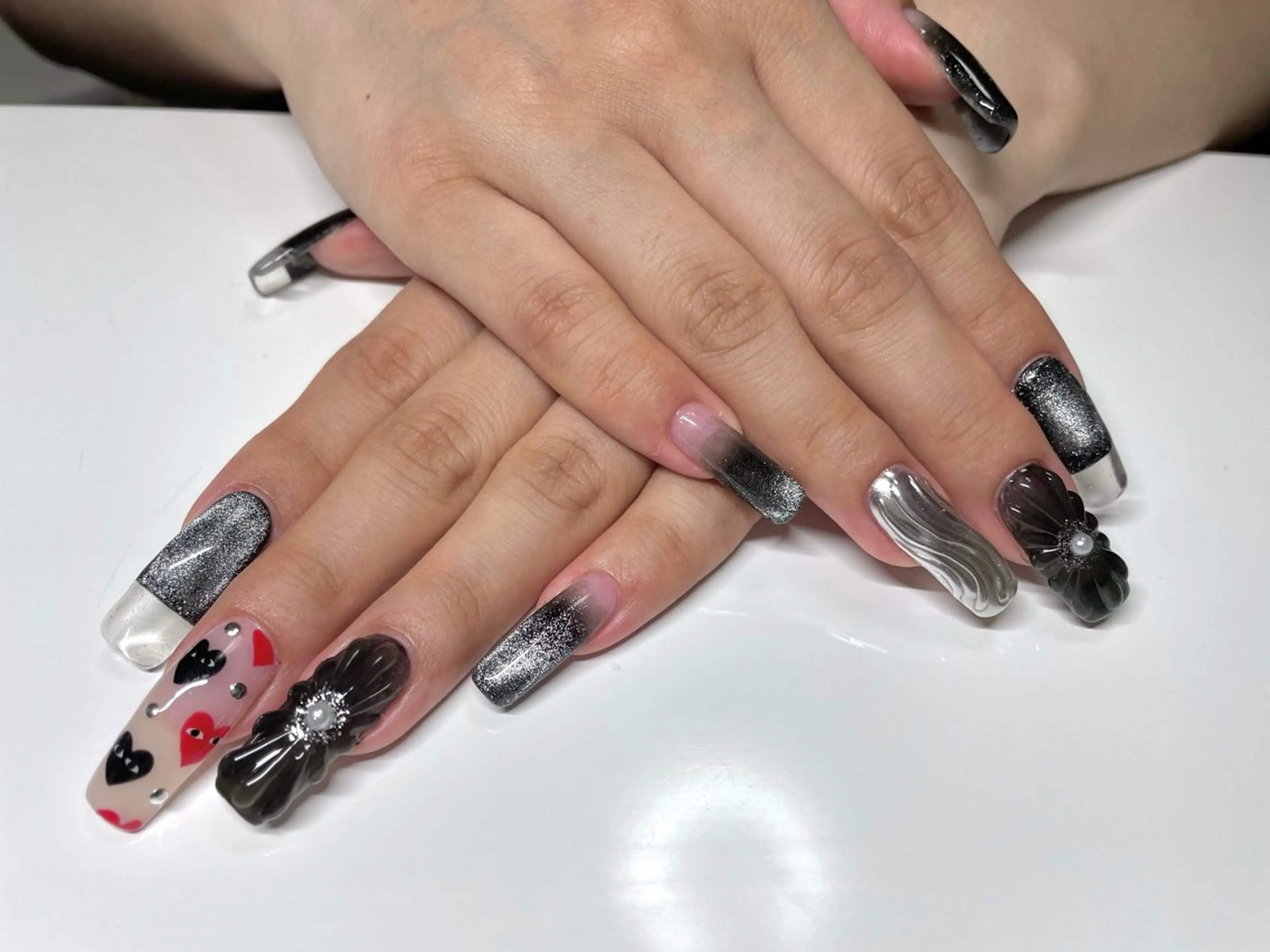 ネイル 長さ出し ハンドネイル ネイルサロン Purimaのネイルデザイン