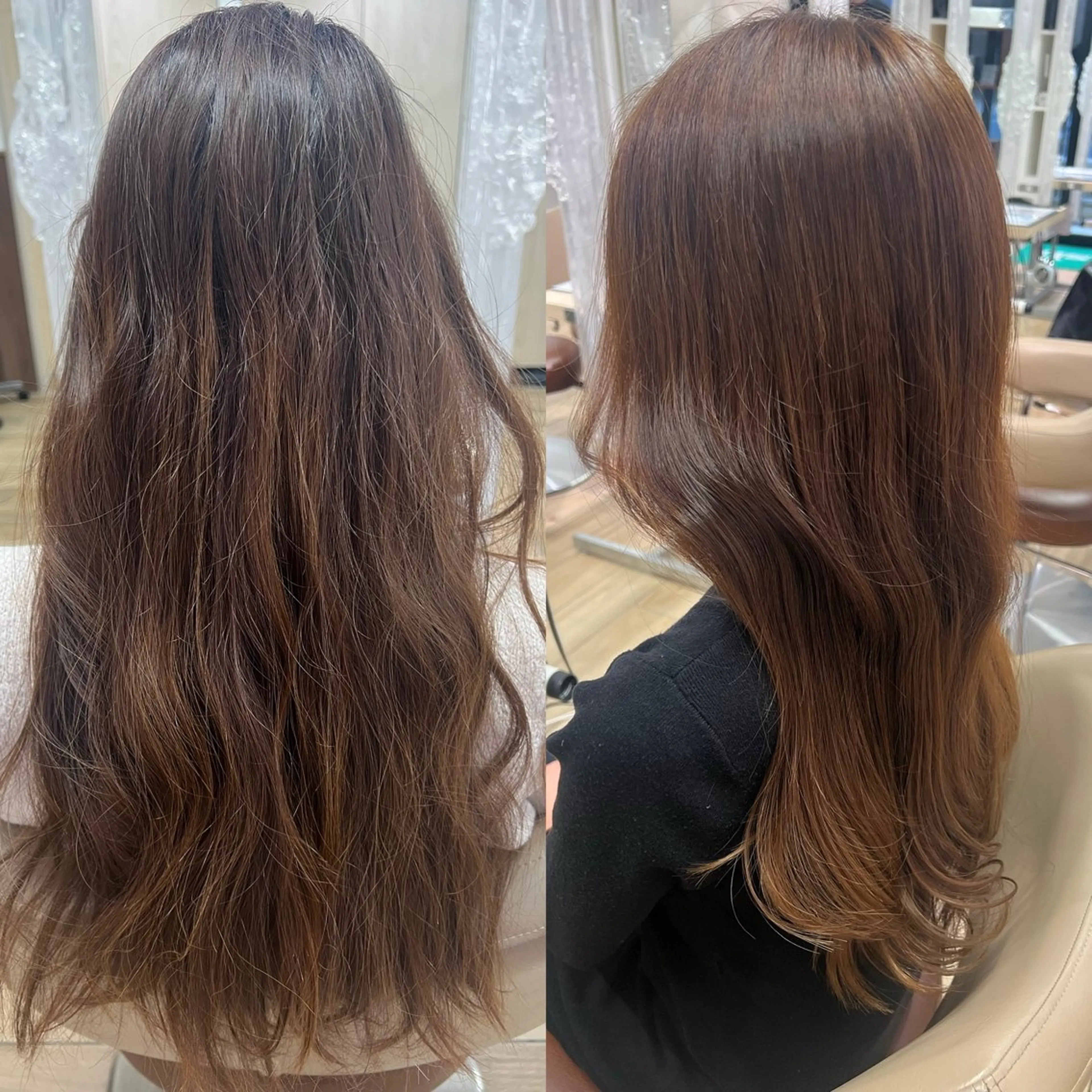 ロング カラー ヘアカラー トリートメント 高橋 香奈のヘアスタイル