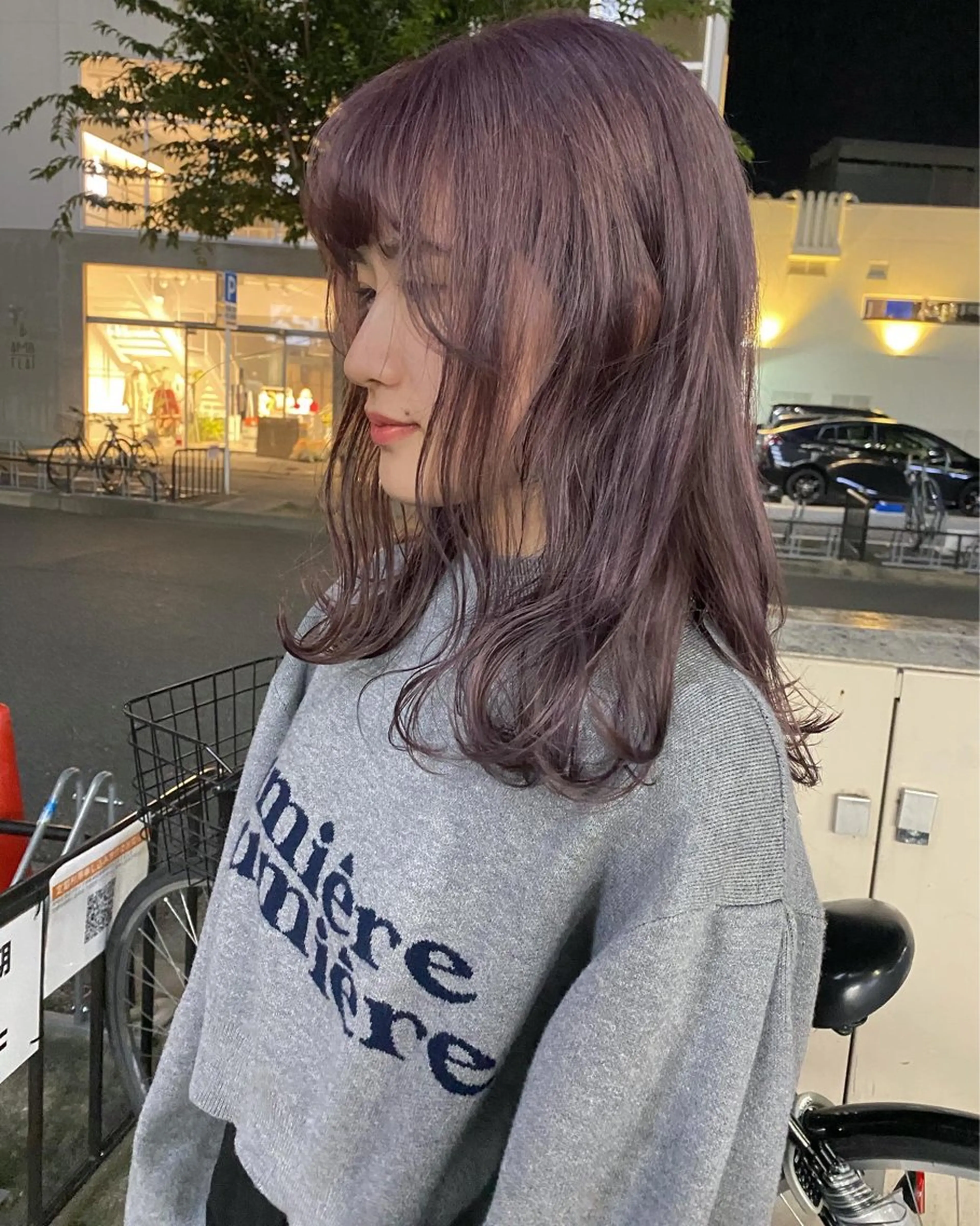 ミディアム ヘアカラー ヒラカホ/ ブリーチ/似合わせのヘアスタイル