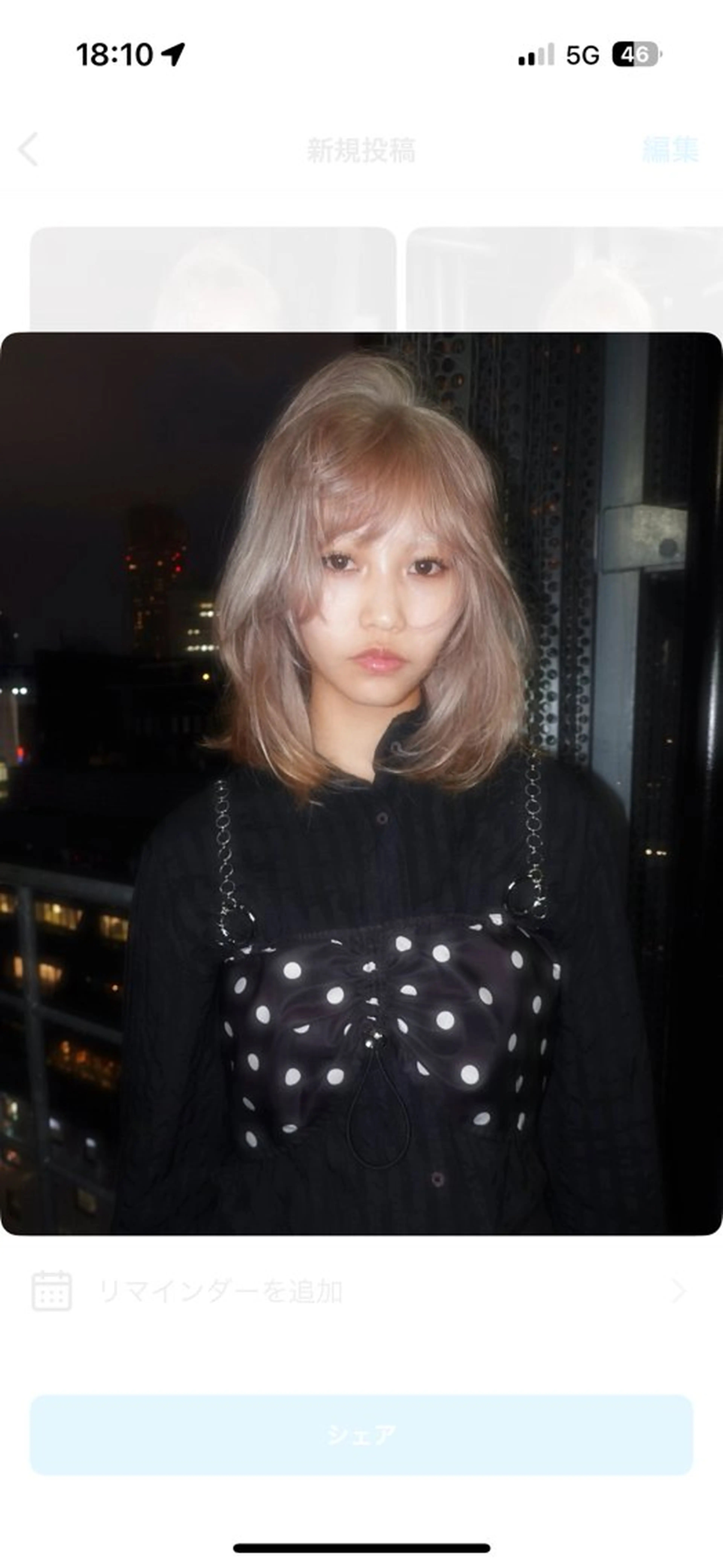 ミディアム カラー 小顔カット ﾌﾞﾚｲｽﾞ˚✧₊⁎ ﾚｲﾔｰToriのヘアスタイル