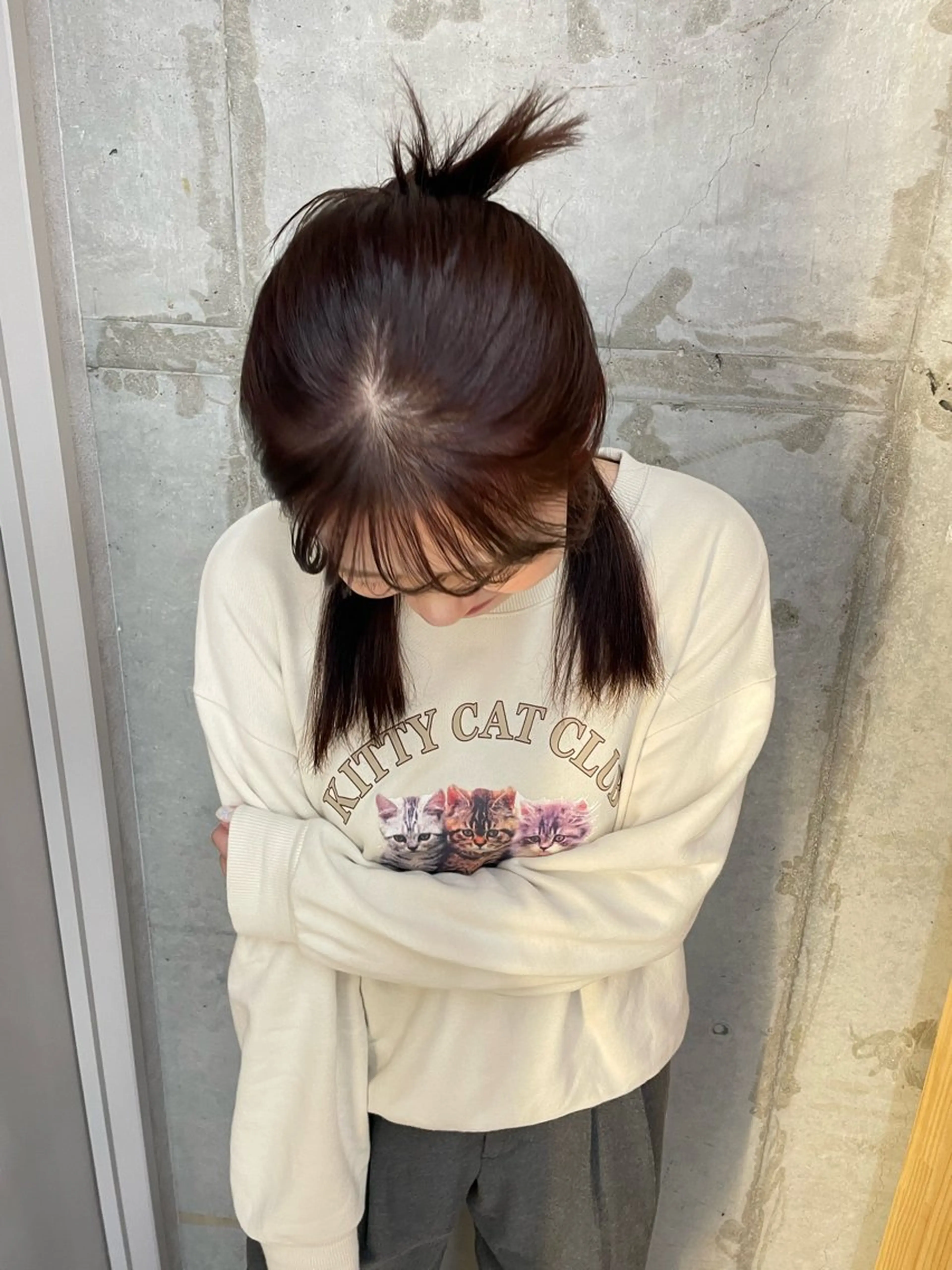 セミロング カラー 透明感カラー ブリーチ/ベージュ 💕/momoaのヘアスタイル