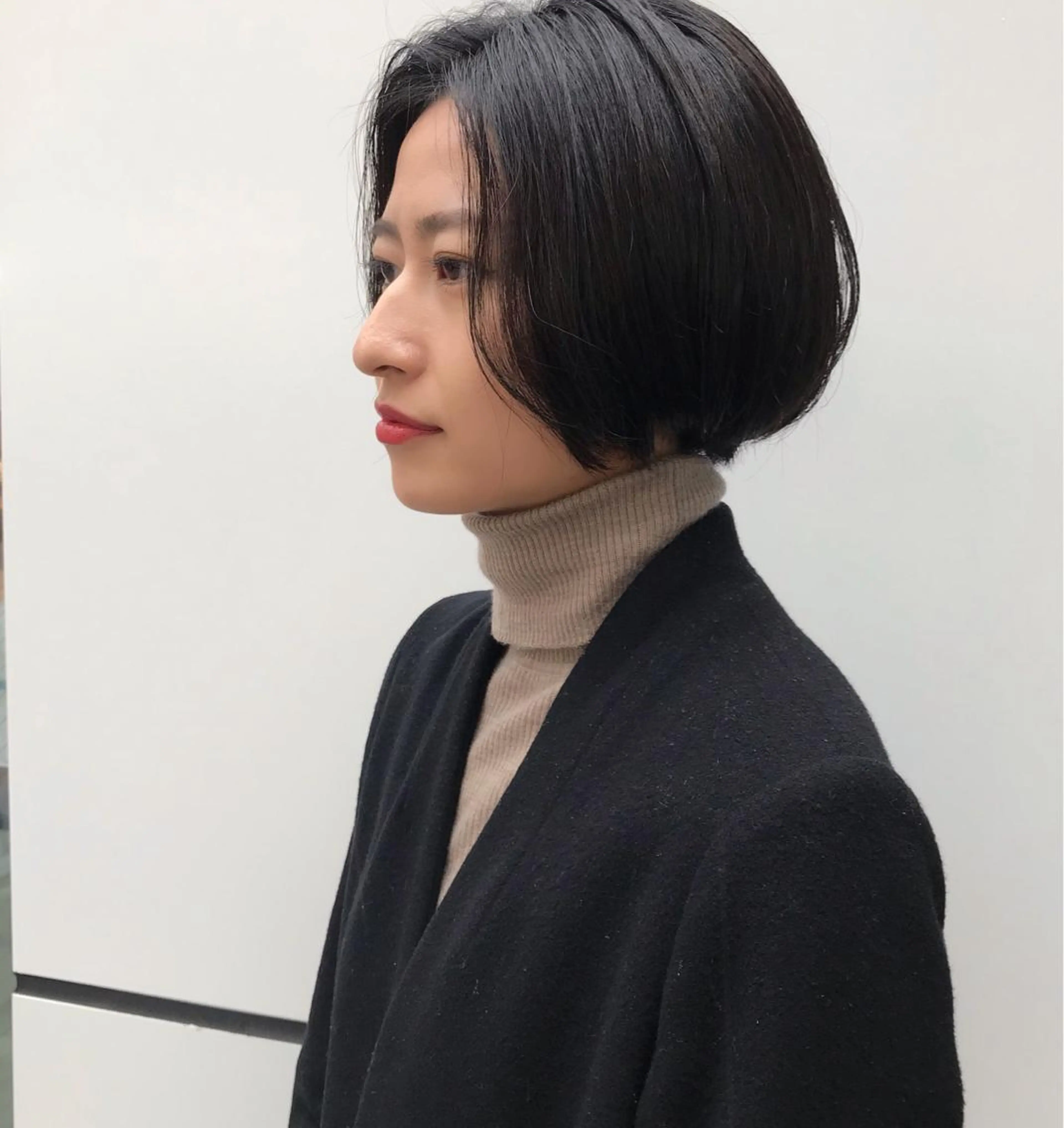 ショート カラー 黒髪 HARUNA/ミセス 大人ショートヘアのヘアスタイル