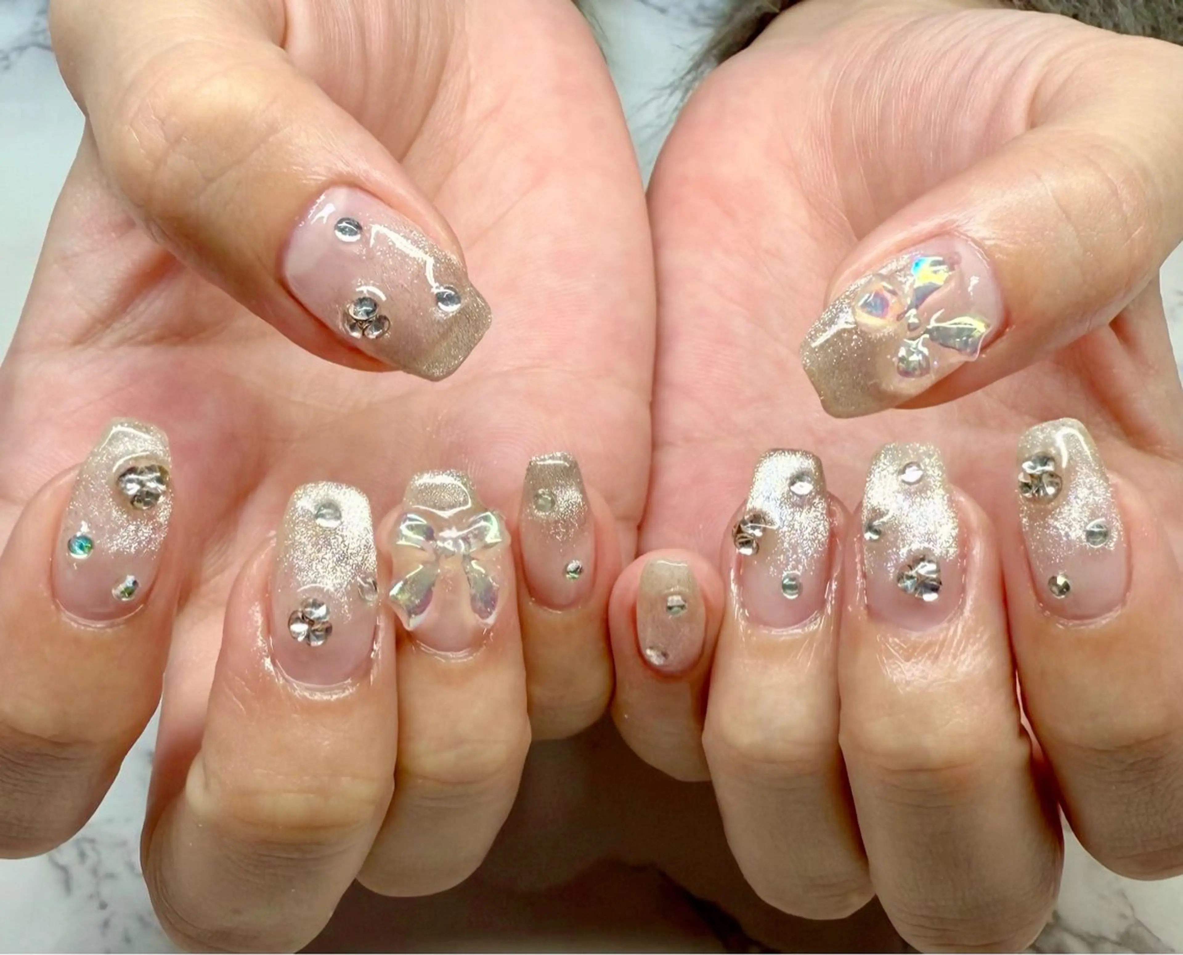 ネイル アートネイル チークネイル フレンチネイル キラキラネイル マグネットネイル Mai’s nailのネイルデザイン